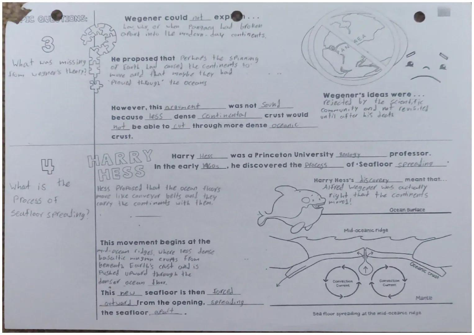 Name:
Class: 1A
Date: 3/13/23
Scientific theory
CONTINENTAL DRIFT
& SEAFLOOR SPREADING
ESSENTIAL What evidence helped to form theories about