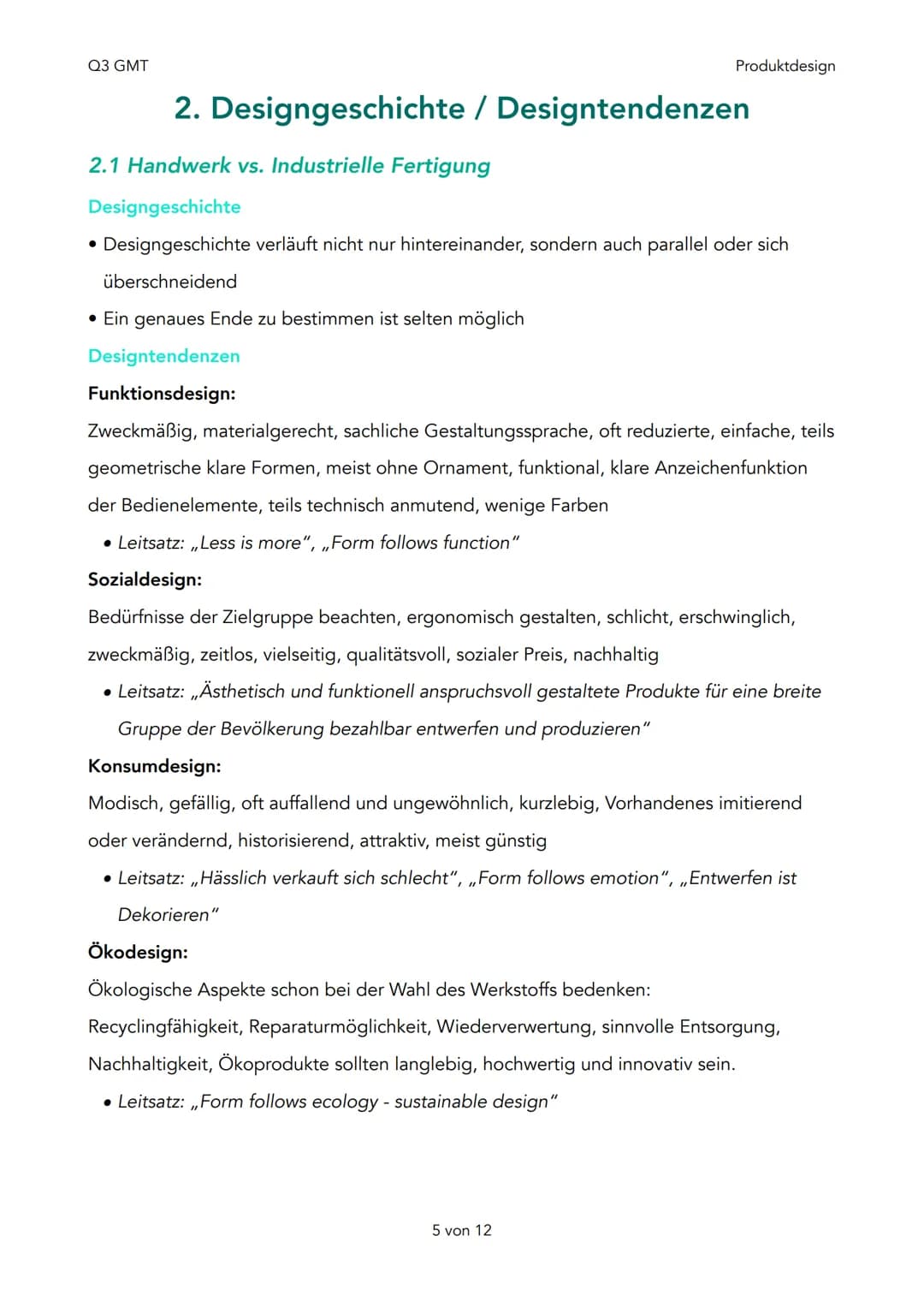 Q3 GMT

Produktdesign

# Q3 - Produktdesign

1. Designtheorie

1. Produktanalyse & Funktionsebenen
2. Design aus Konsumentensicht
3. Einflus