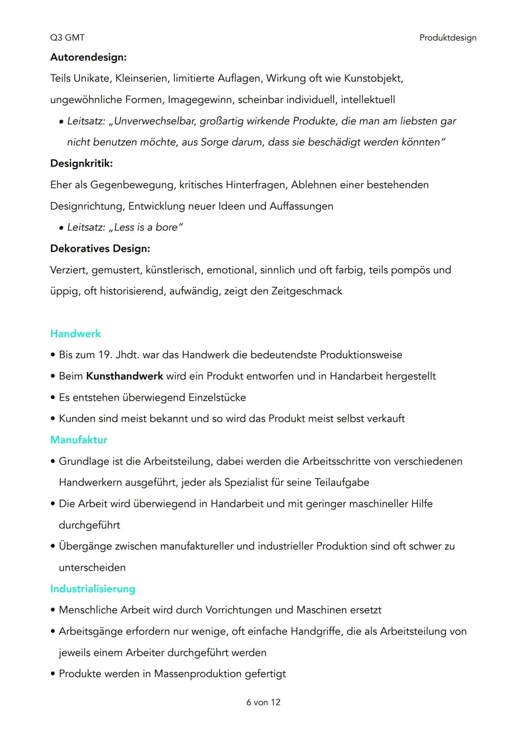 Q3 GMT

Produktdesign

# Q3 - Produktdesign

1. Designtheorie

1. Produktanalyse & Funktionsebenen
2. Design aus Konsumentensicht
3. Einflus