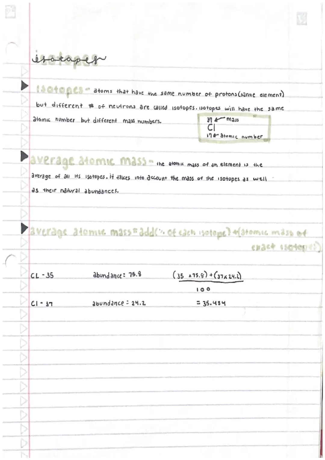 # Isotopes

Isotopes- atoms that have the same number of protons (sarme element)
but different # of neutrons are called isotopes. isotopes w