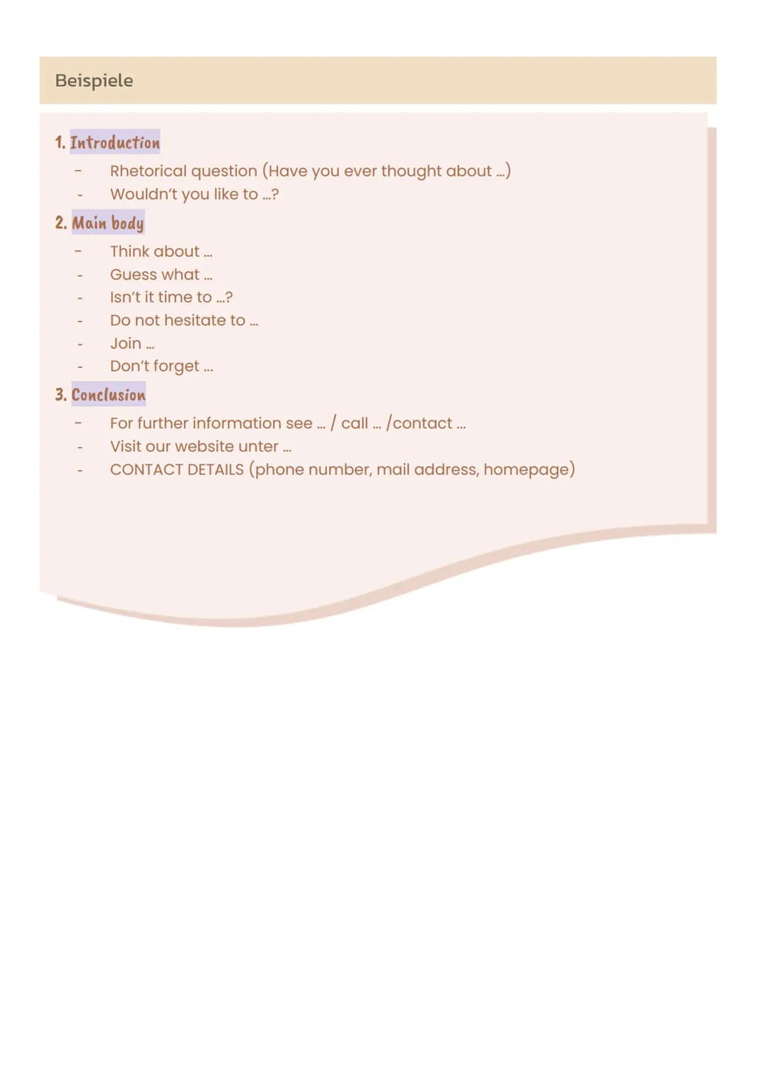 English 21.10.2021

Leaflet
Text types

How to write a leaflet
* Definition

Bewirbt Firmen, Institutionen, Produkte & Dienstleistung
0 Soll