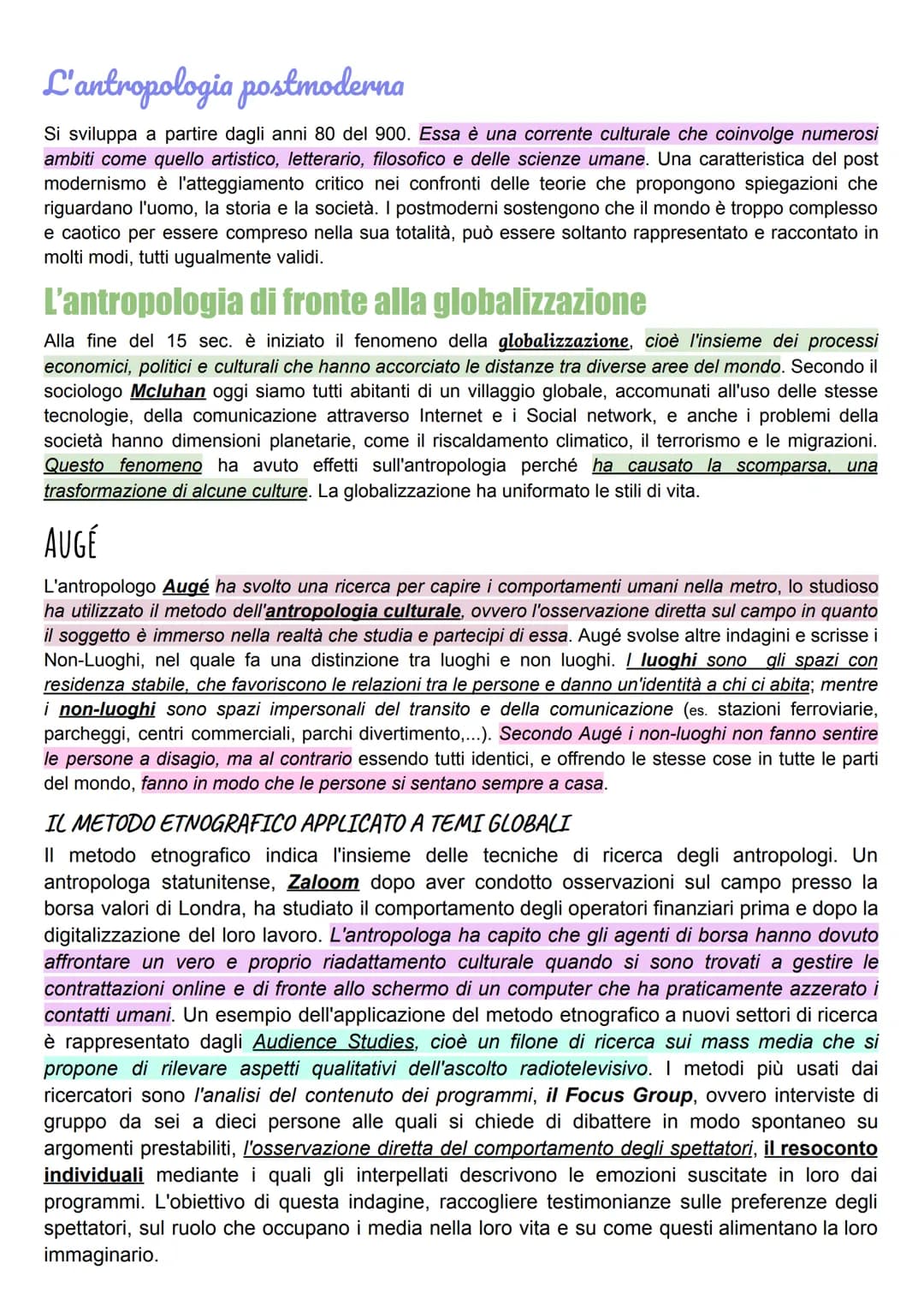 # Antropologia

L'antropologia si è sviluppata nel 19 sec., e le prime indagini risalgono agli anni 50 dell'800.
↓
letteralmente scienza del
