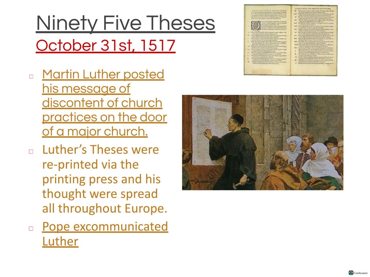 THE PROTESTANT
REFORMATION

A religious movement in the 1500s
that split the Christian church in
western Europe and created many
new churche