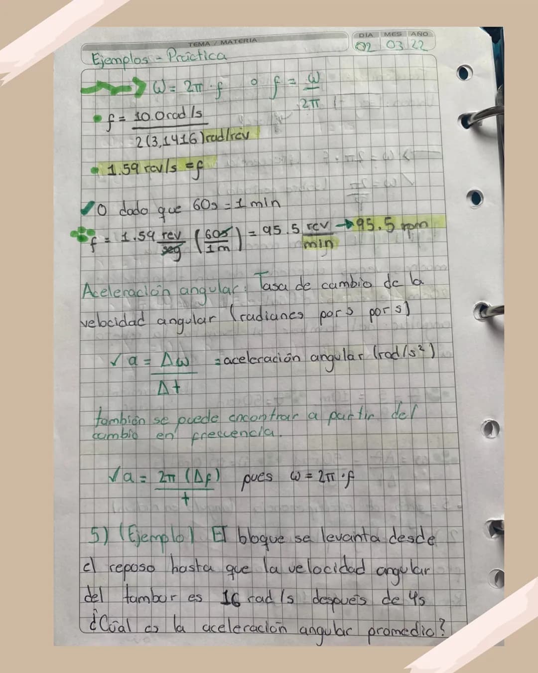 Movimiento
Angular
$\frac{b\pm\sqrt{6^2-4ac}}{2a}$
-px+q=0
***
X-6-24
x+a-b
f(x)-tanx

a
++++>x X1/2
"f(x)=8
Apuntes para Bachillerato # Mov