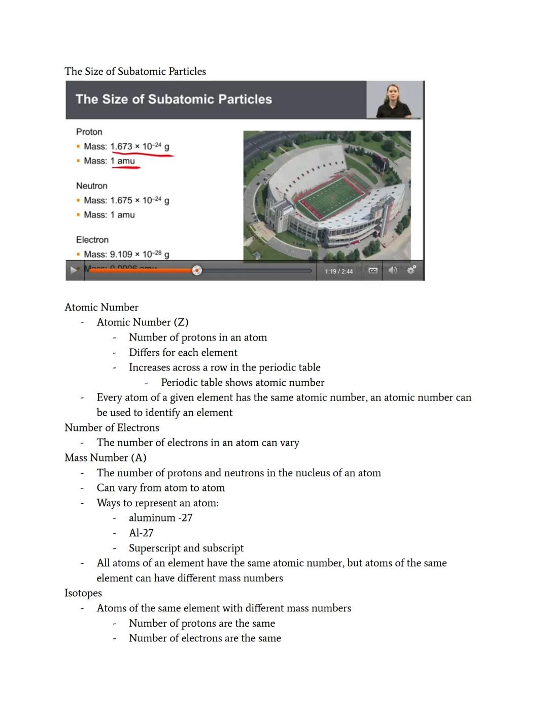 # The Structure of the Atom

The Atom
- An atom is the smallest particle of an element that has the same properties as the
element
- The ato