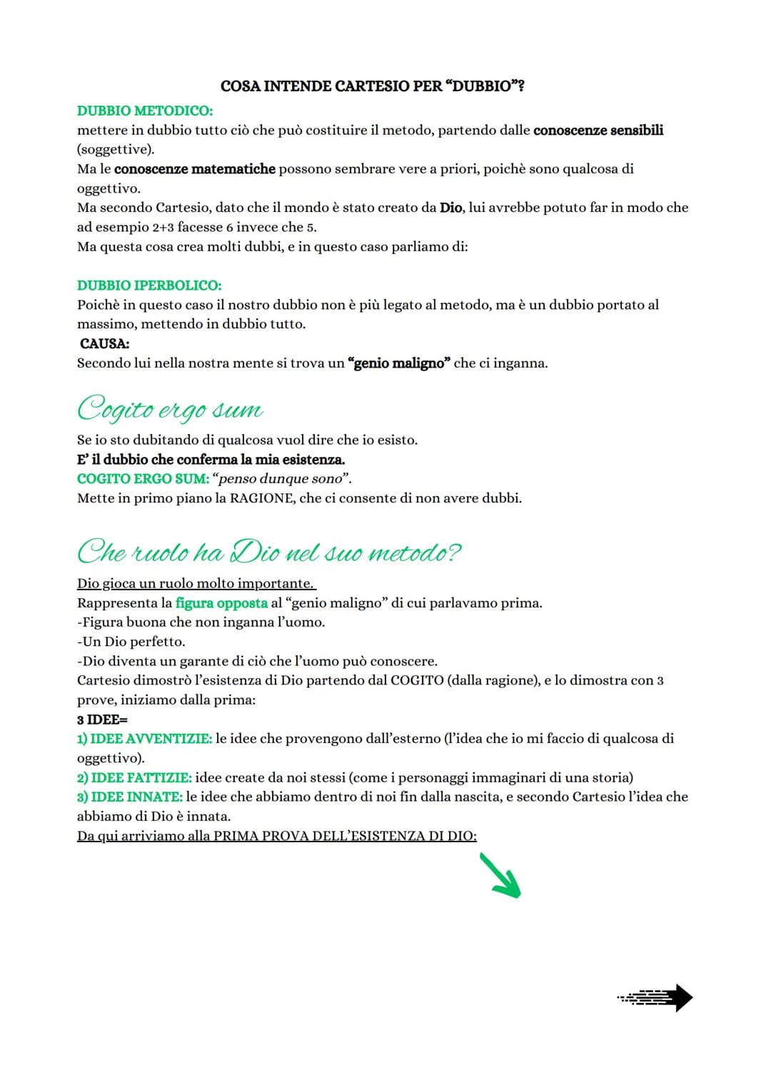 # Cartesio

Nasce in Francia nel 1596, da una famiglia
della piccola nobiltà.
Proprio da loro fù mandato in un collegio di
Gesuiti, cosa che