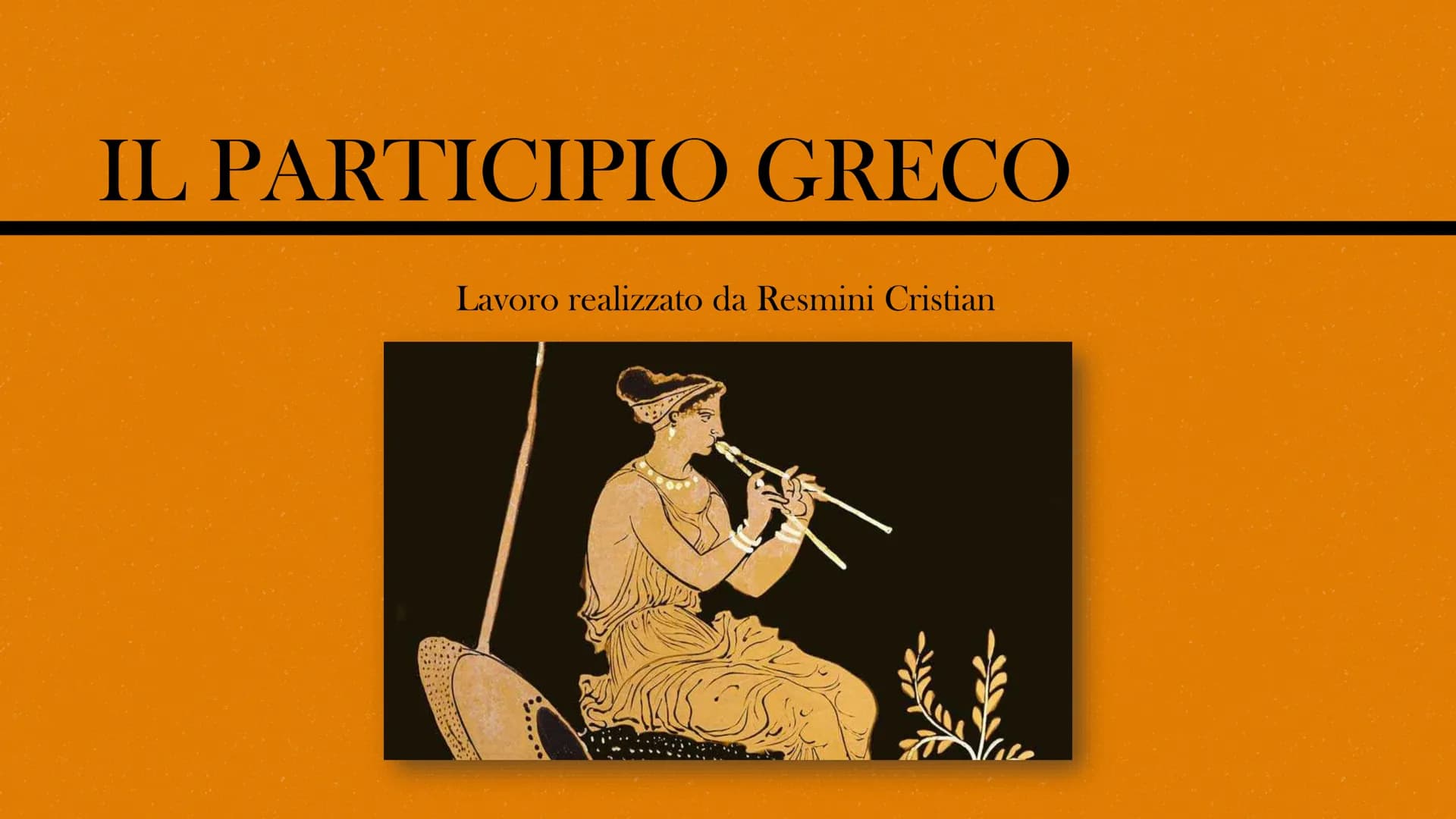
<h2></h2>
<p>Lavoro realizzato da Resmini Cristian</p>
<h2>CHE COSA è IL PARTICIPIO?</h2>
<p>Il participio in greco, come in italiano, è un