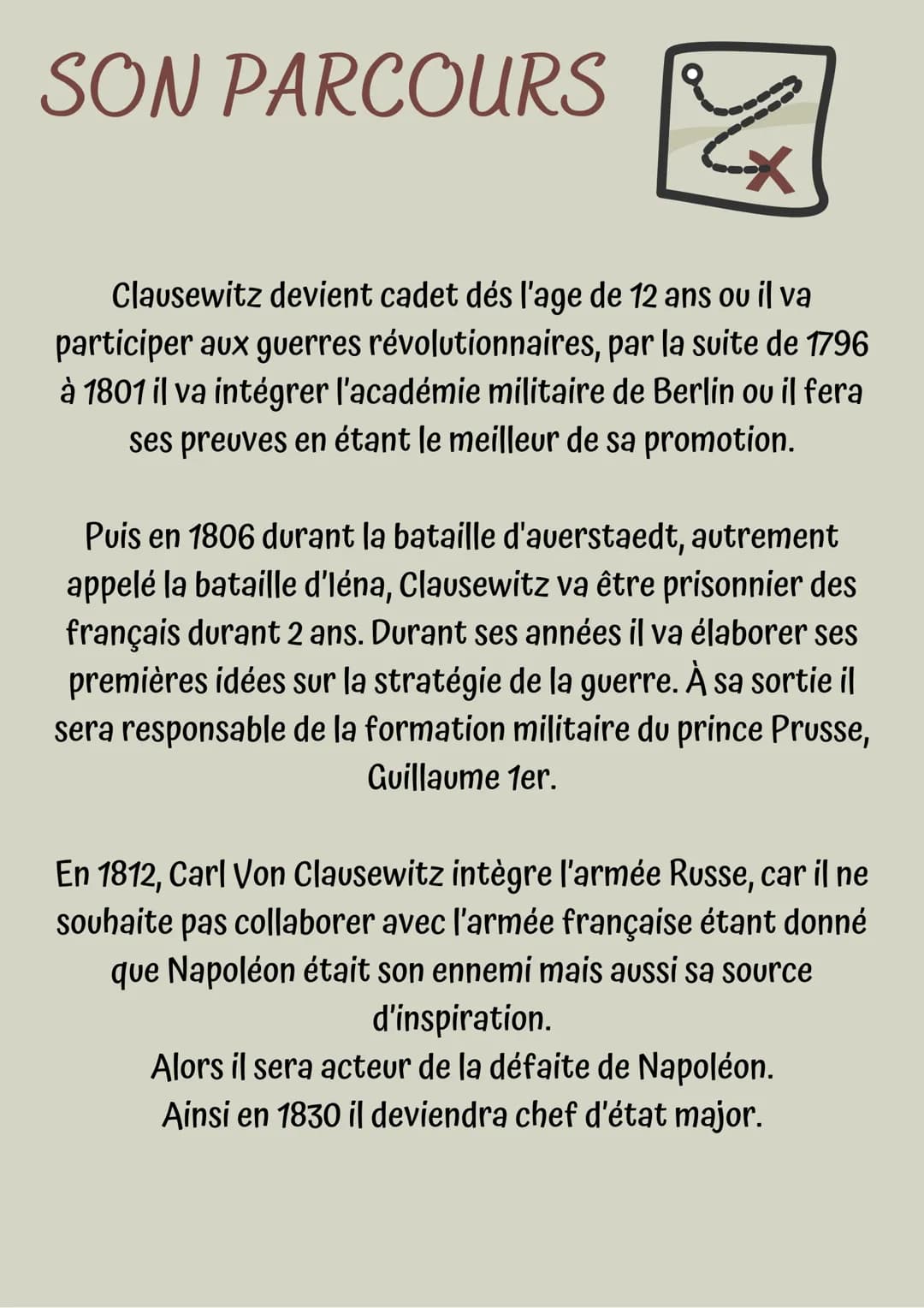 # Qui est Clausewitz ?

HGGSP:THÈME 2, AXE 1

FAIRE LA GUERRE, FAIRE LA PAIX Carl Von Clausewitz, née en 1780 et mort en 1831,
est un théori