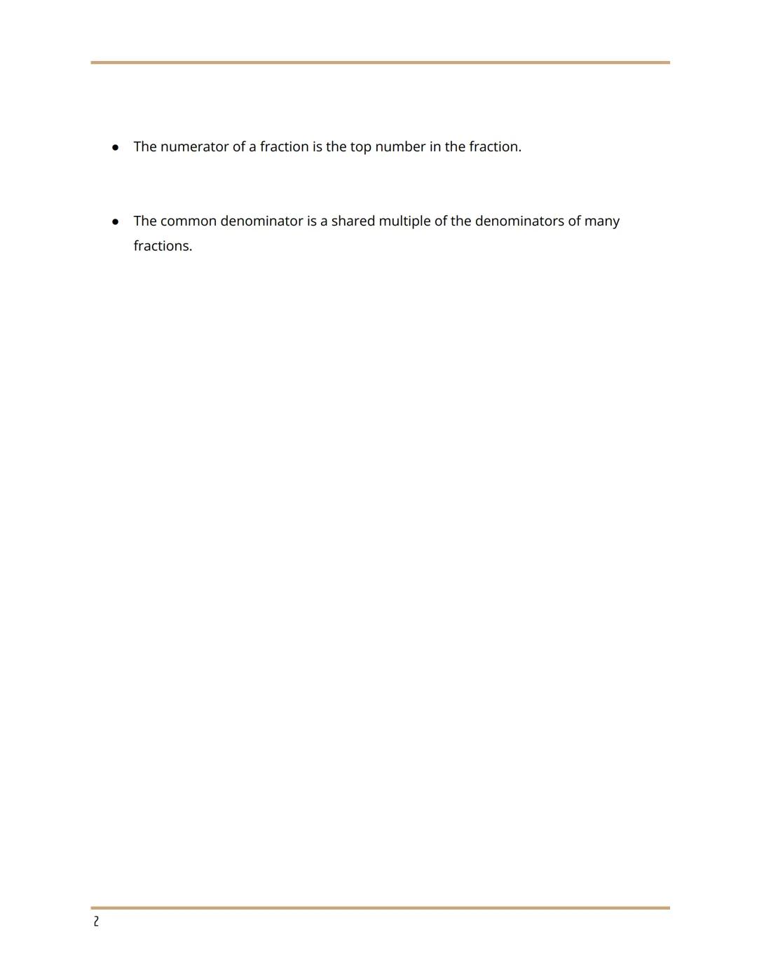 # Adding and Subtracting Fractions
@itsnotkane
6th Grade Math

## Adding Fractions
To add a fraction, follow these steps.

1. Identify wheth