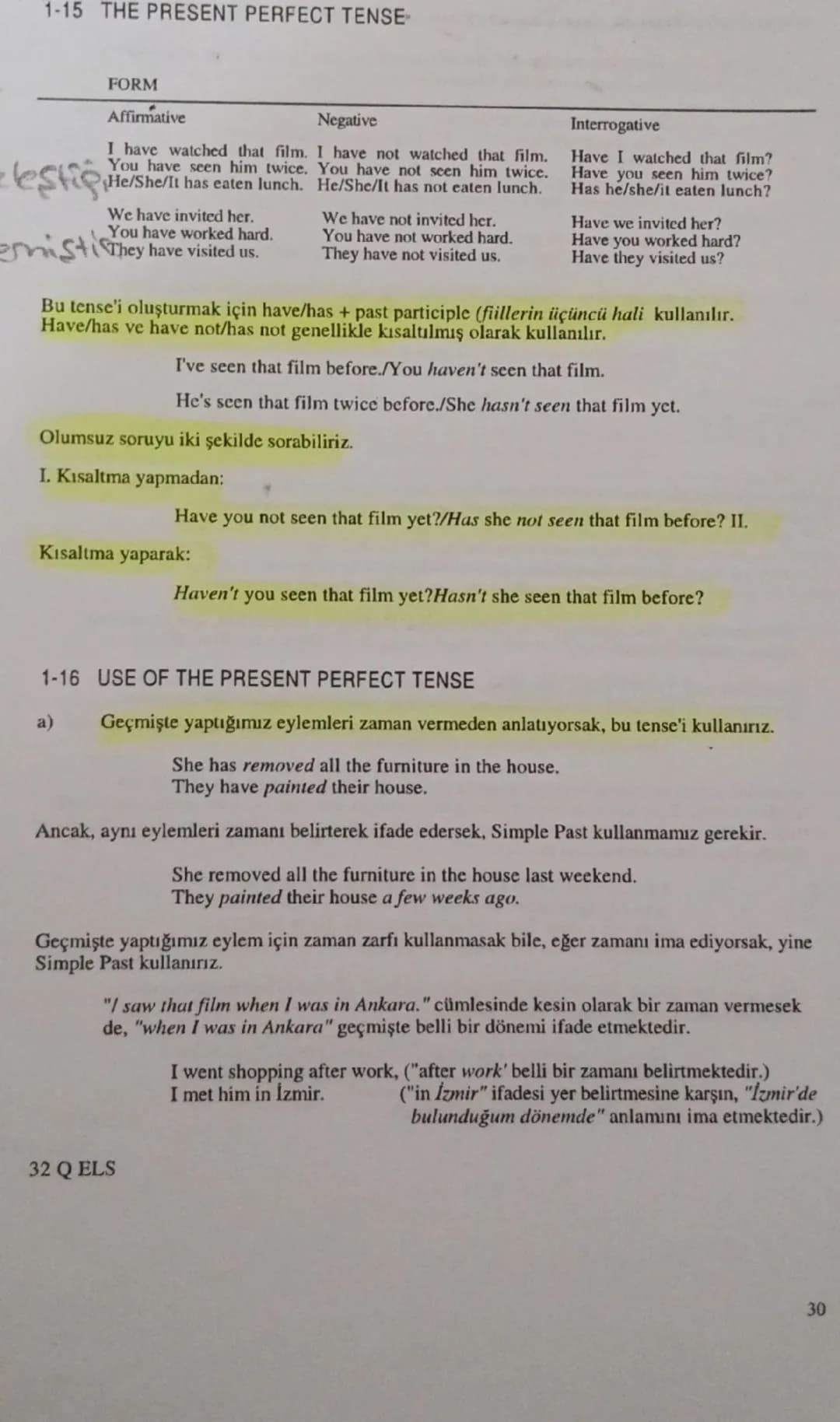 # 1-3 USE OF THE PRESENT CONTINUOUS TENSE

a)
Bu tense ile temel olarak içinde bulunduğumuz anda yapmakta olduğumuz eylemleri
anlatırız. Zam