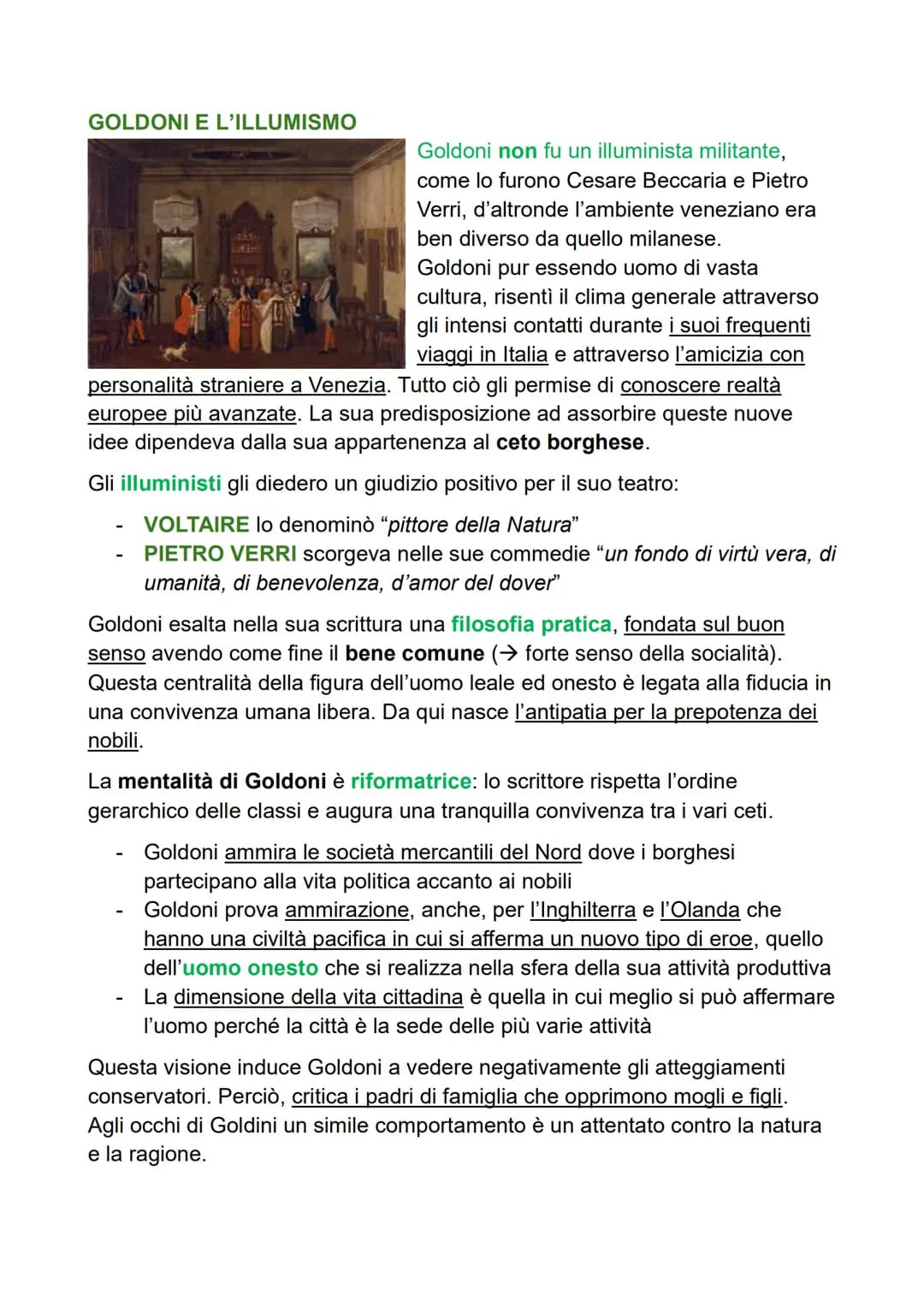 # CARLO GOLDONI

Goldoni non fu propriamente un illuminista, ma
visse in quel contesto storico e ne assorbi le
tendenze culturali. Nelle sue