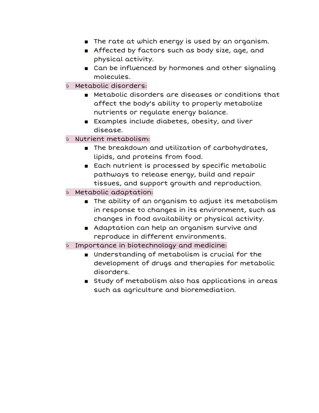 Metabolism

⇒ Definition: The chemical processes that occur within a living
organism to maintain life and support growth and
reproduction.

