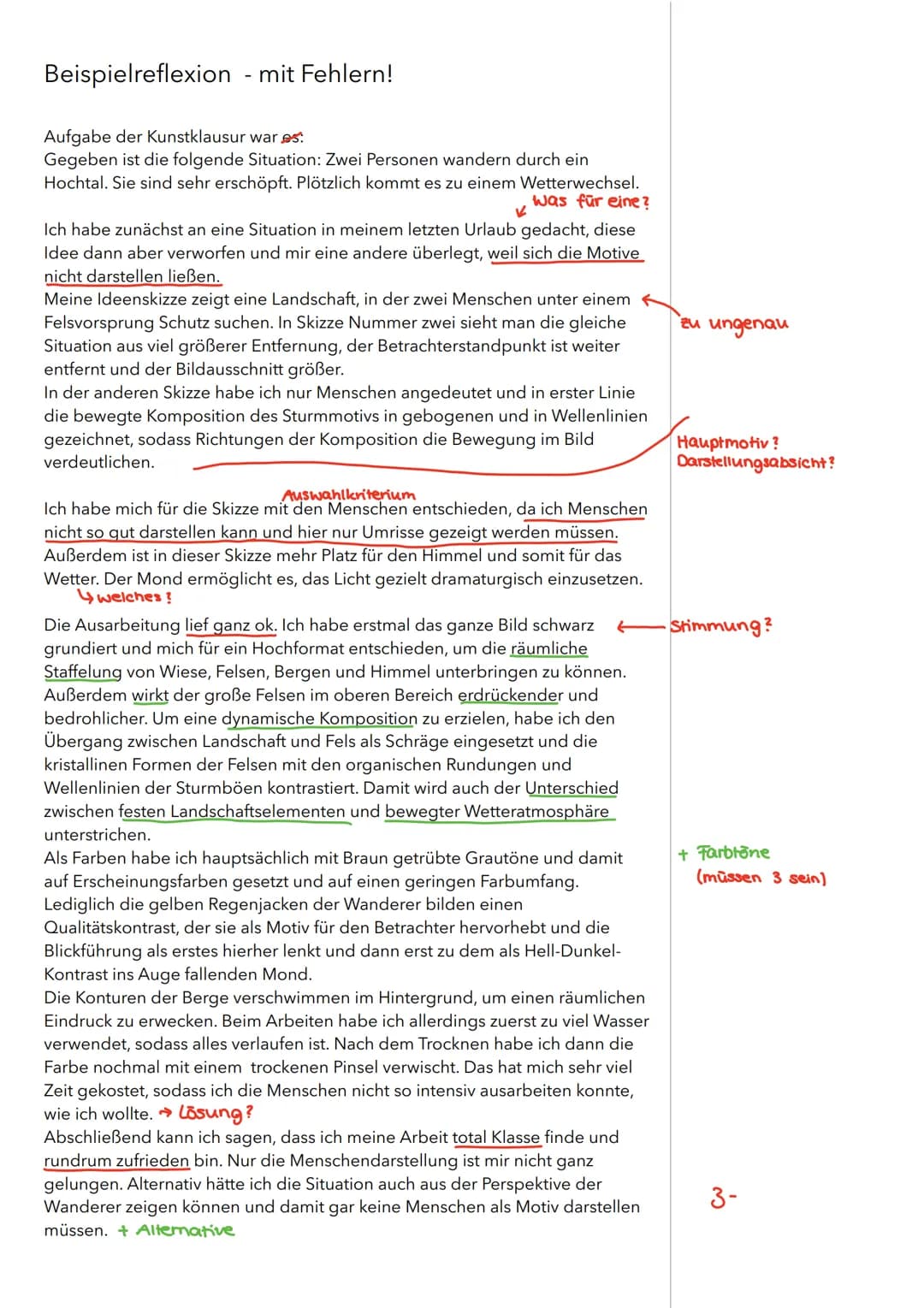 # Reflexion künstlerischer Arbeiten

Ziel der Reflexion:
In deiner Reflexion sollst du deinen Arbeitsprozess und seine Ergebnisse dokumentie