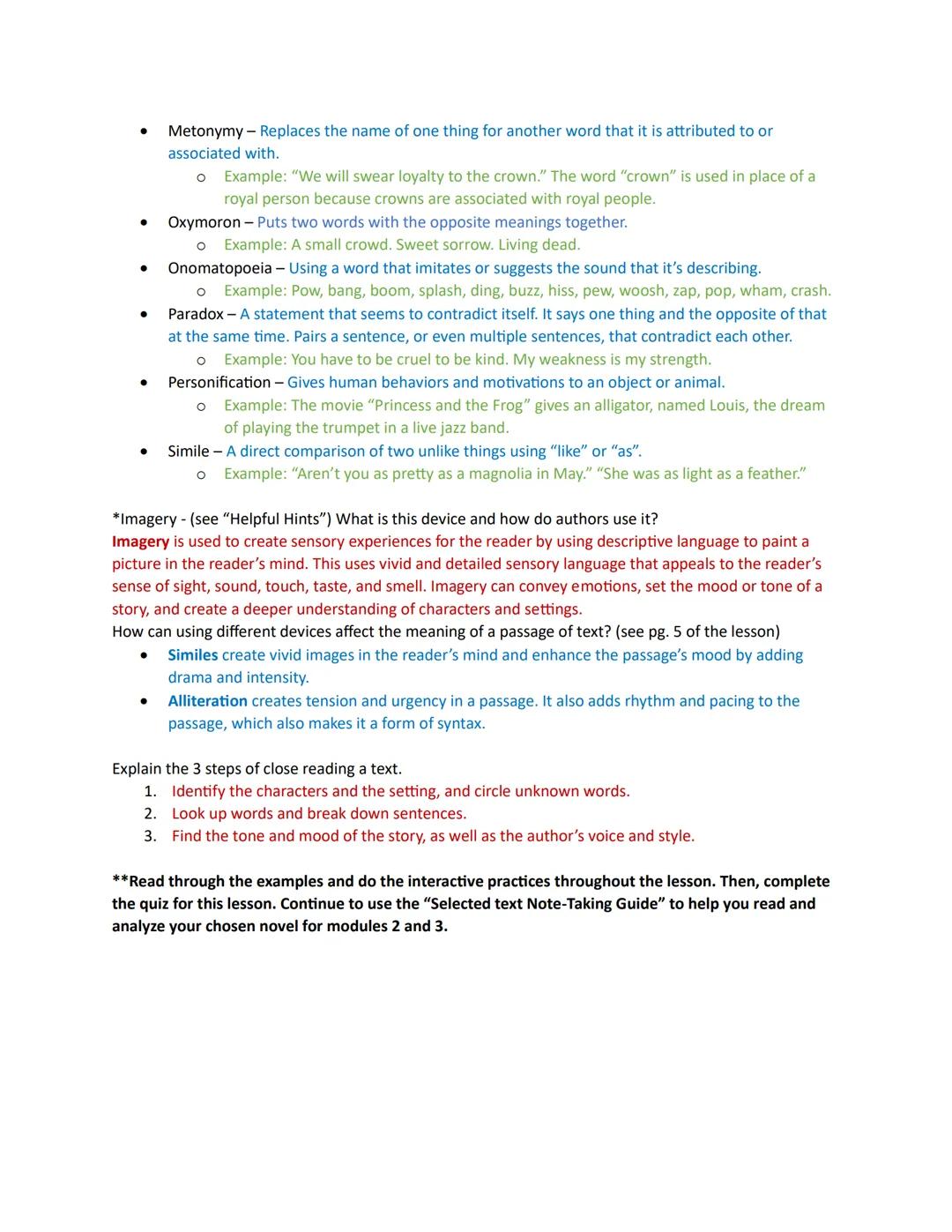 # Module 2: Learn From a Classic
Be sure that you complete the "Novel Selection Form" on the announcement page in the course
(at the top of 