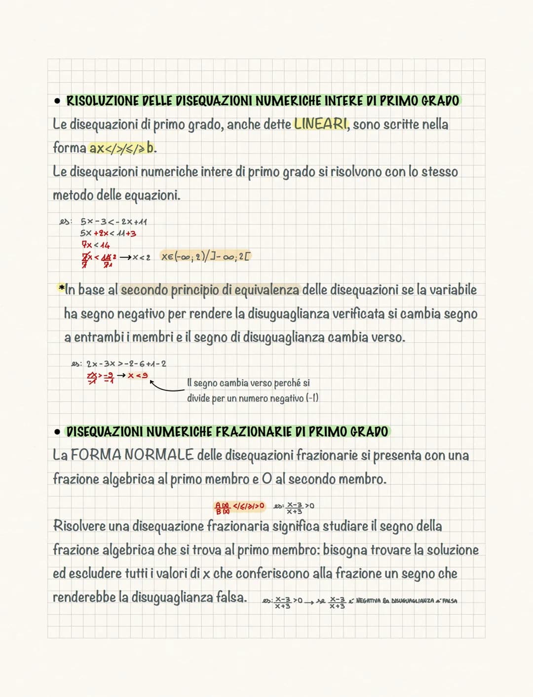 # Le disequazioni

Una disequazione è una disuguaglianza tra 2 espressioni algebriche che
contengono almeno un'incognita.

Risolvere una dis