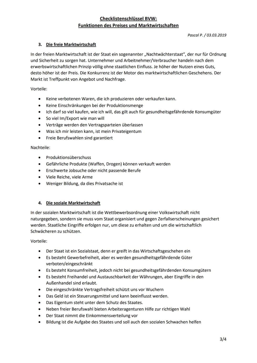 # Checklistenschlüssel BVW:
Funktionen des Preises und Marktwirtschaften

1. Funktionen des Preises
2. Einfacher und erweiterter Wirtschafts