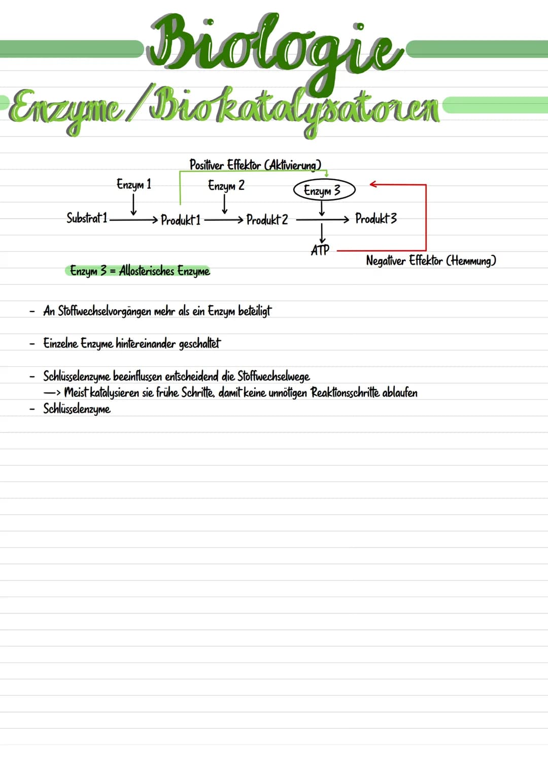 Enzymatik # Enzymatik

# Wirkungsweise

Substratspezifisch

Ein Enzym ist
substratspezifisch,
da immer nur ein
Substrat zu dem
passendem Akt