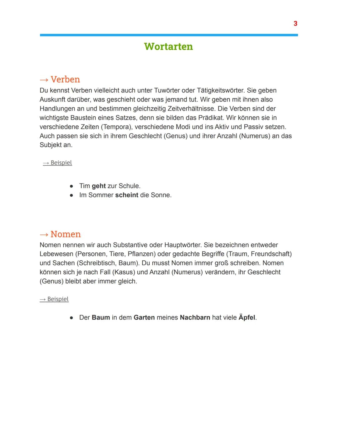 # Deutsch

## Nominalisierung von Verben

Hier ein Beispiel einer Substantivierung: Max und Lea sind zum Lernen verabredet. Das
Verb lernen 