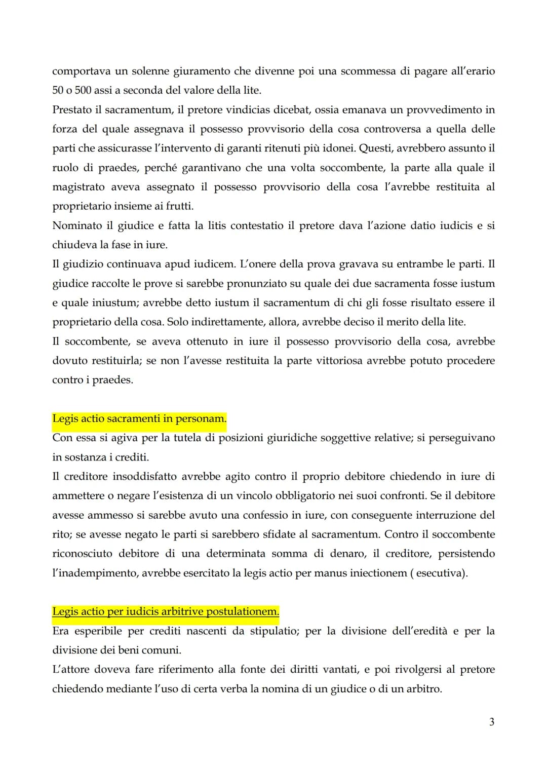 # IL PROCESSO.

Per il diritto romano il rapporto tra il diritto sostanziale e il processo era diverso; le norme
processuali erano, infatti,