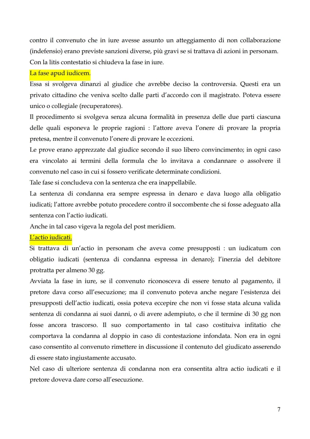 # IL PROCESSO.

Per il diritto romano il rapporto tra il diritto sostanziale e il processo era diverso; le norme
processuali erano, infatti,