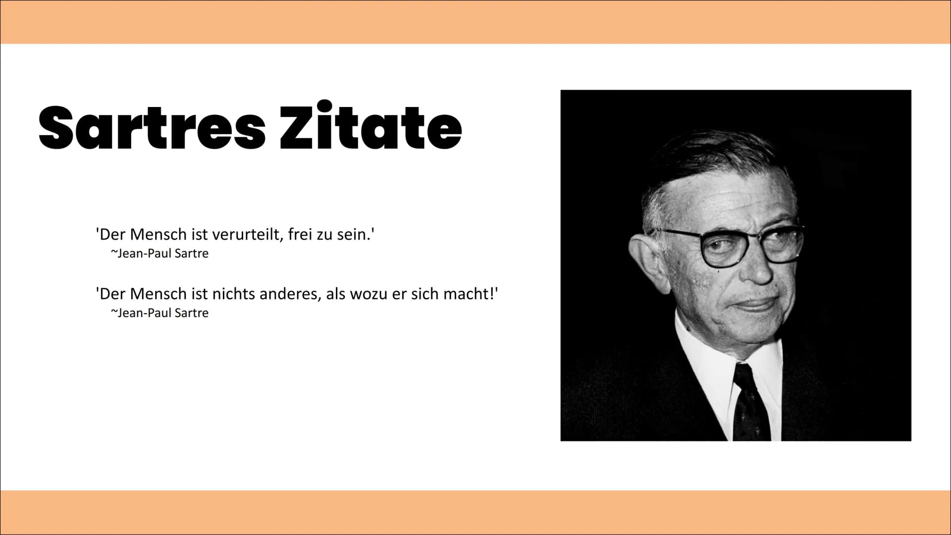 # Jean-Paul
## Sartre # Inhalt

• Über Jean-Paul Sartre
• Christlicher Existenzialismus
• Atheistischer Existenzialismus (Menschenbild
 Sart