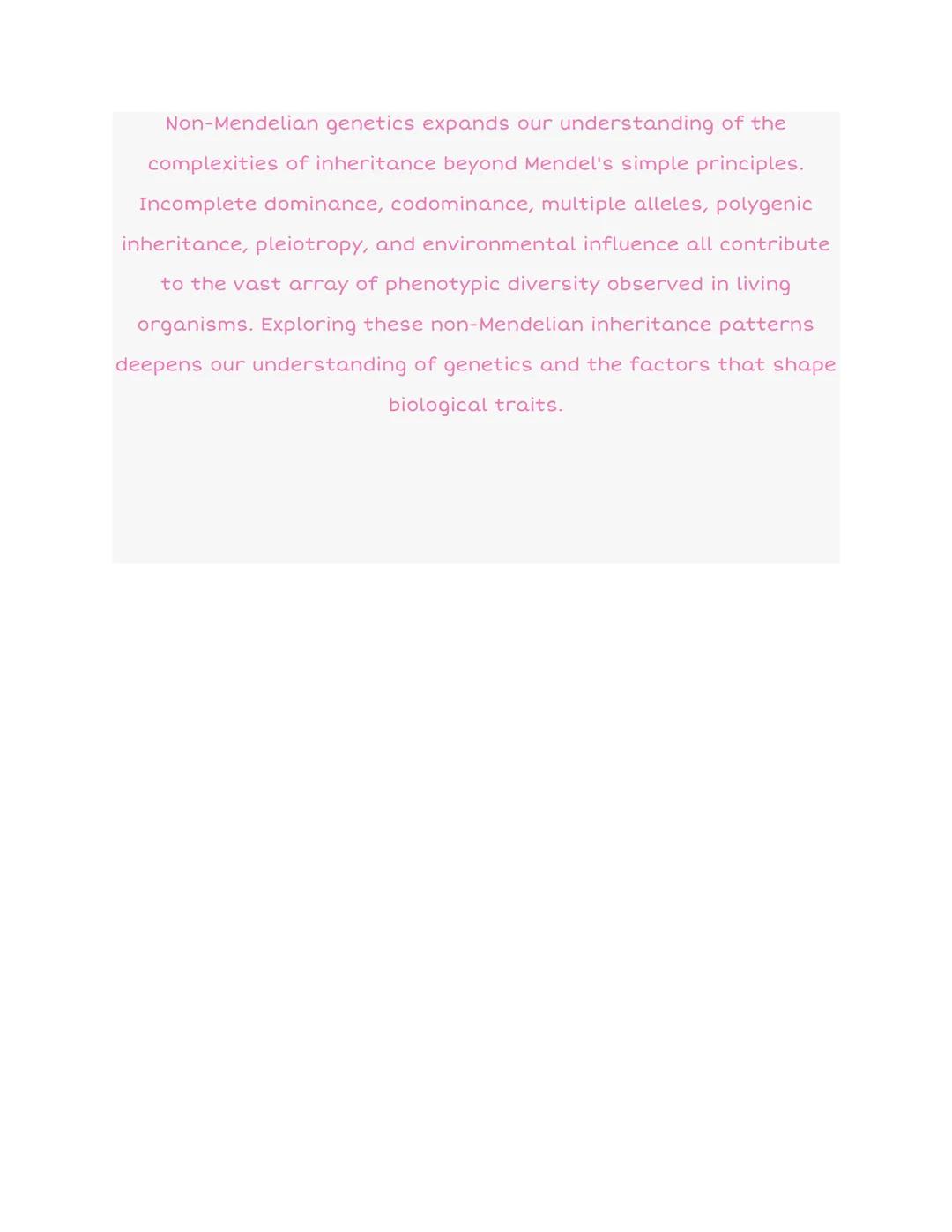 ## 5.4 Non-Mendelian Genetics

P
AA
αα

F1 Aa
X
Aa

AA
Aa
Aa
αα

F2

Section 1: Introduction to Non-Mendelian Genetics

Non-Mendelian geneti