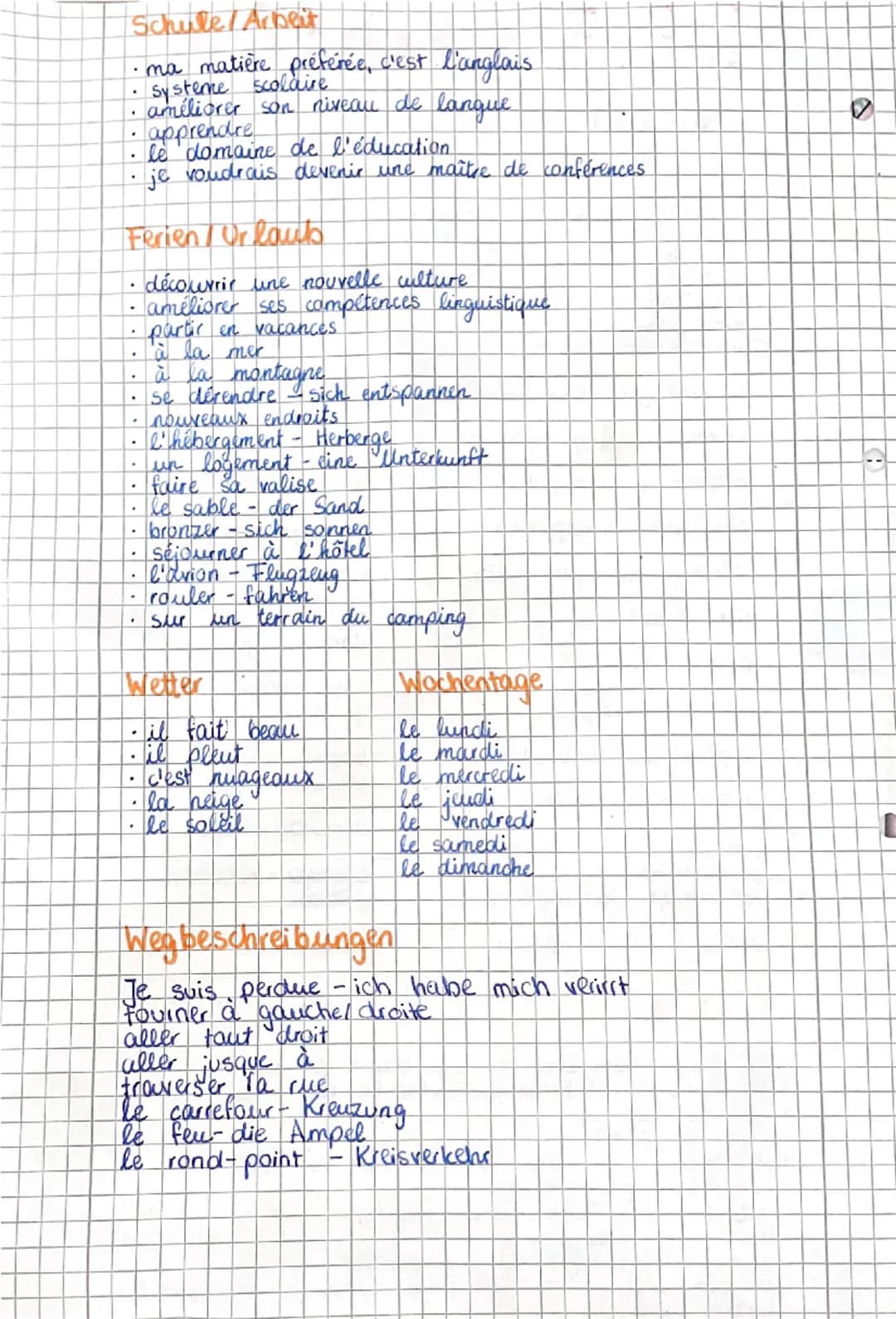 --- OCR Start ---
f
ド
DELF schriftlich
Vokabeln
Verben
suirre - folgen
je suis
to suis
il Suit
nous suivons
vous suivez
ils suivent
réfléchi