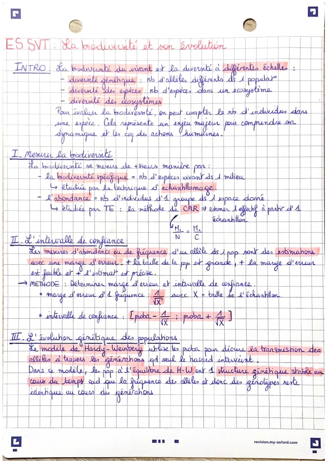 ES SVT: La brodiversité et son évolution

INTRO. La bredeveinté du vivant est la diversité à différentes échelles :
- diversité génétique : 