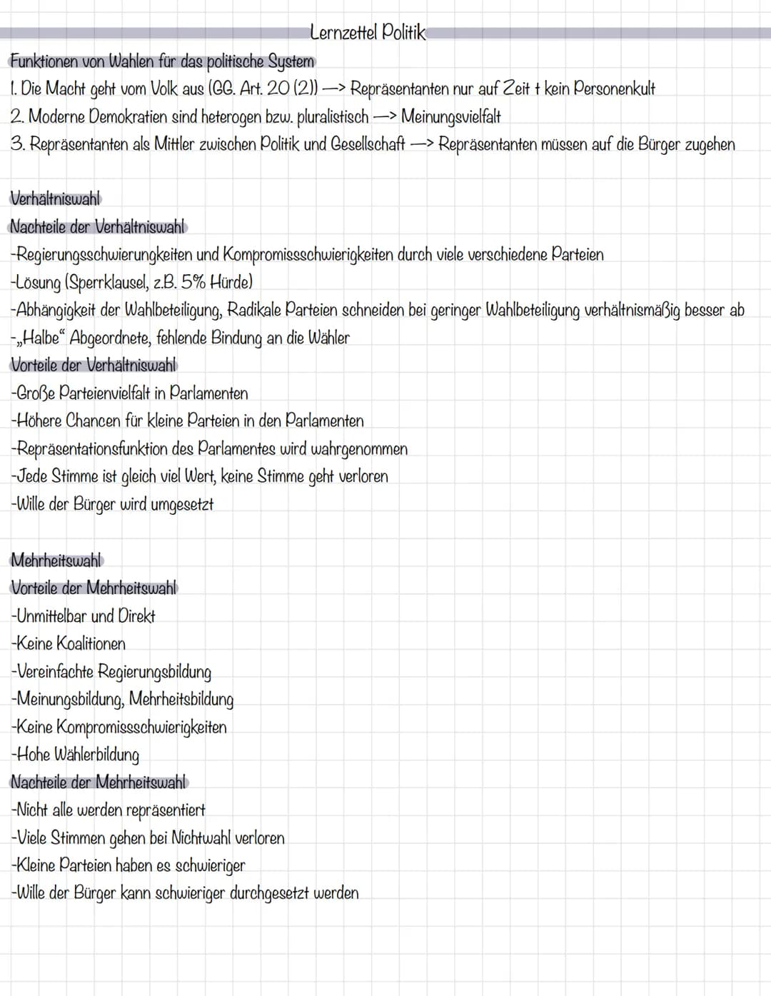 Lernzettel Poltik

Funktionen politischer Partizipation
Artikulation
-Bürger sollten die Möglichkeit erhalten ihre Meinung öffentlich zu äuß