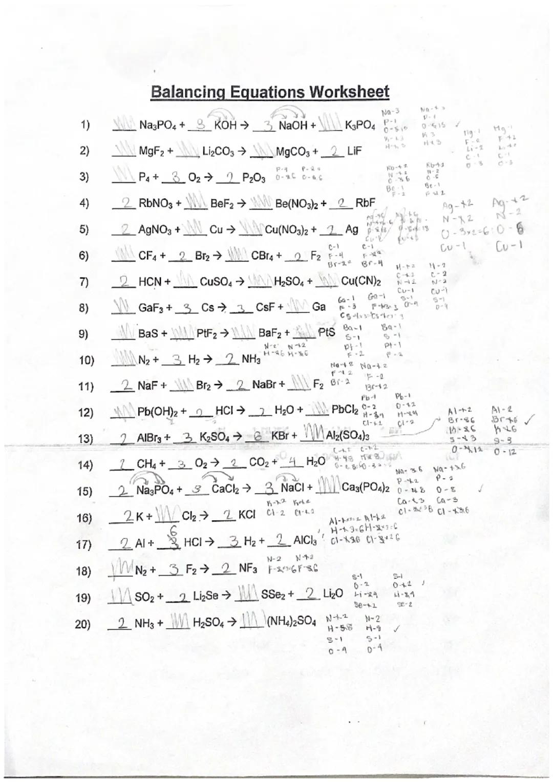 
<p>Balancing chemical equations is an essential skill in chemistry. It involves ensuring that the number of atoms for each element is balan