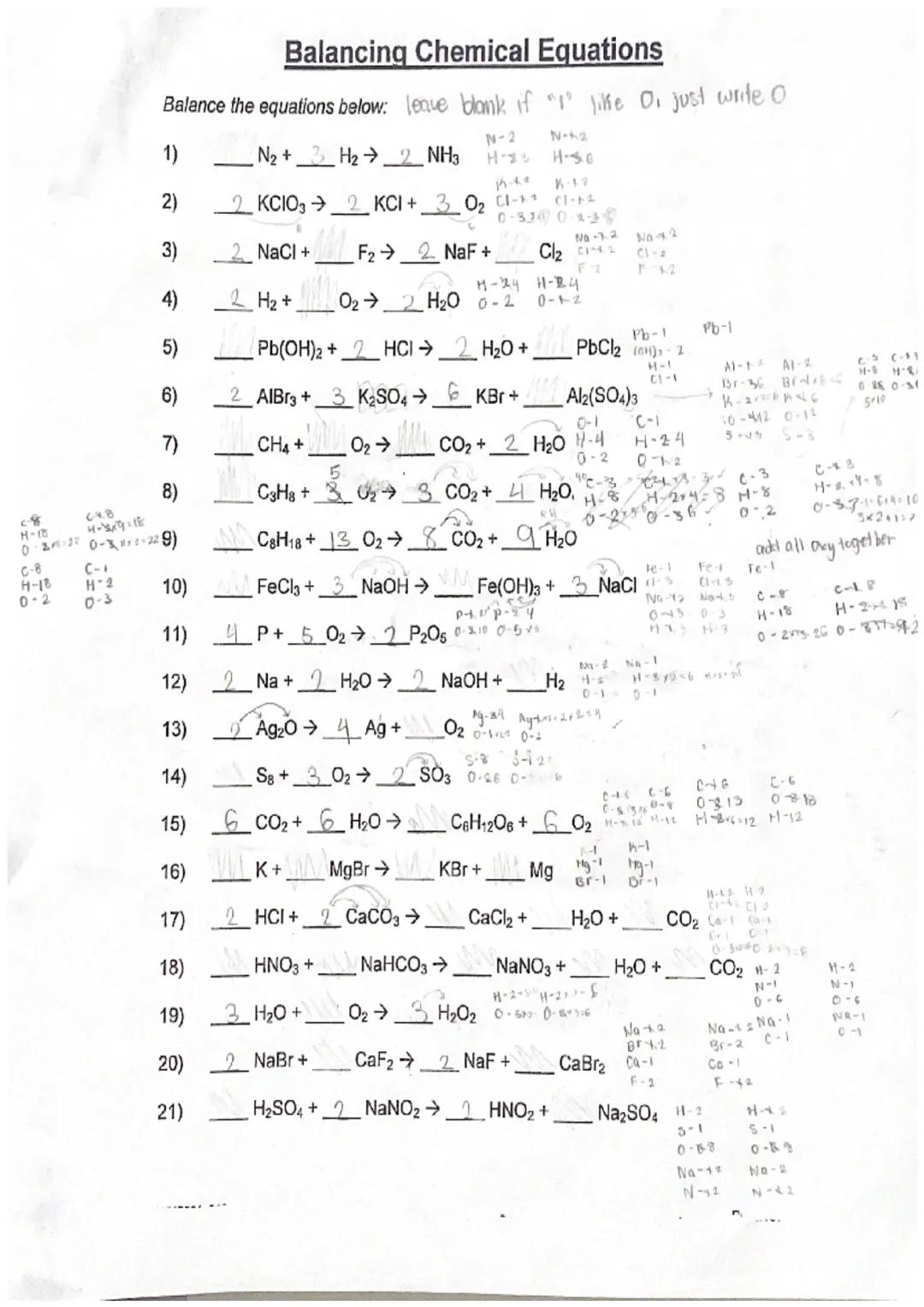 
<p>Balancing chemical equations is an essential skill in chemistry. It involves ensuring that the number of atoms for each element is balan
