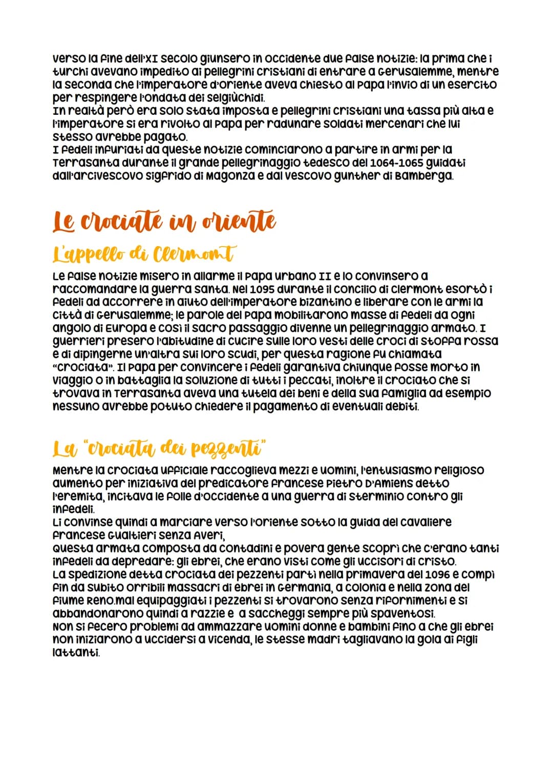 # Le crociate in oriente e in

# Occidente

## Il pellegrinaggio in Terrasanta

### Un atto di devozione

L'XI secolo è stato un periodo di 