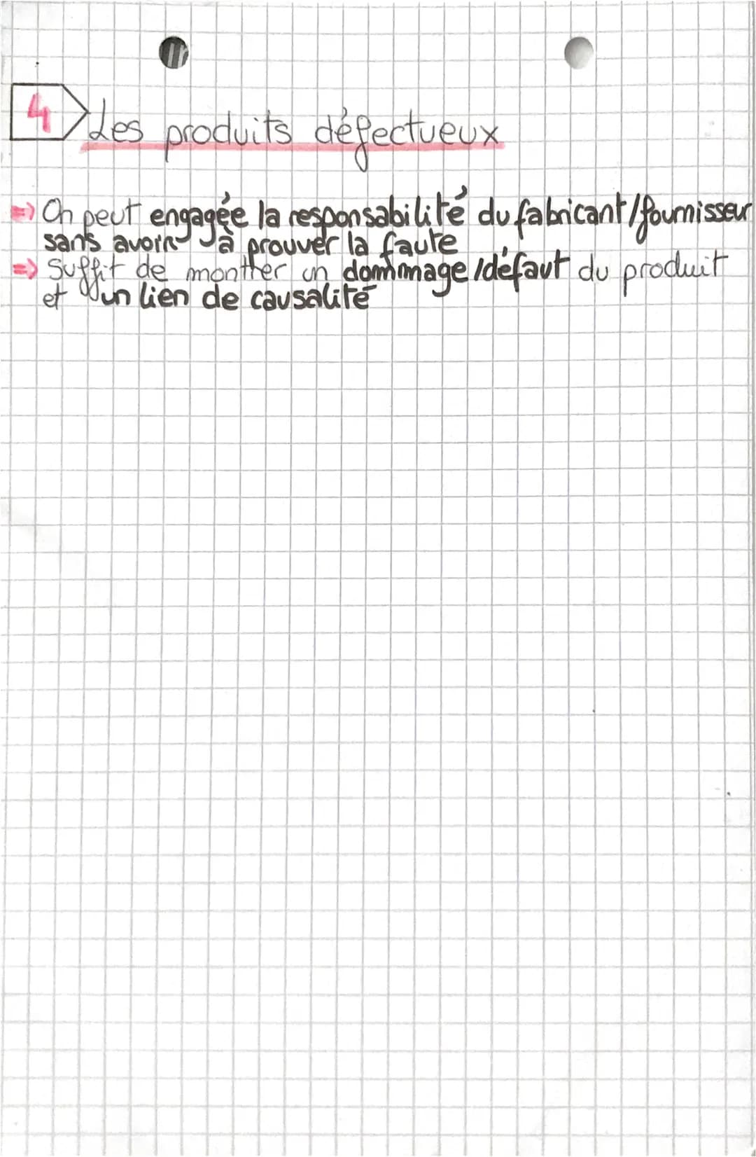 # Chap 4
droit

Les régimes spēciaux
de responsabilité

Le préjudice écologique l'accident Le régime de de travail

Les produits défectueux 