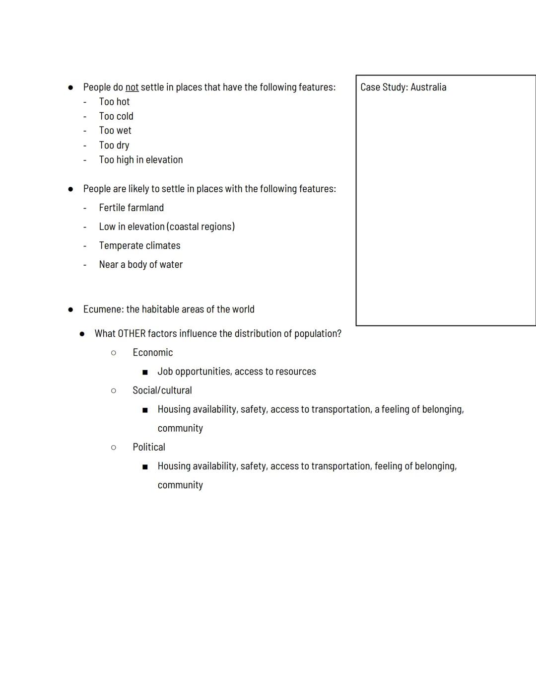AP HUG notes

Unit 1

Vocab

- absolute/relative location: coordinates of a place (latitude/longitude)
- accessibility: the ability to reach