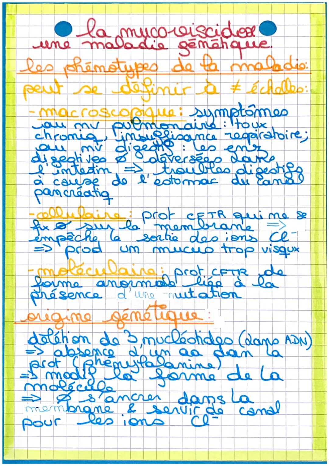 - la mucoviscidox
une maladie géméhque.
les phenotypes de la maladio:
peut se definir à ≠ échelles:
-macroscopique: symptômes
su
toux
chromi
