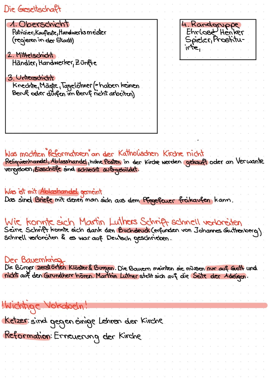 # Das Mittelalter

Im Mittelalter gibt es verschiederne Stände
Bauer, Adel & Klerus

Bsp.
Nonne Klerus
Bauer Bauer
König Adel

Es gilt das s