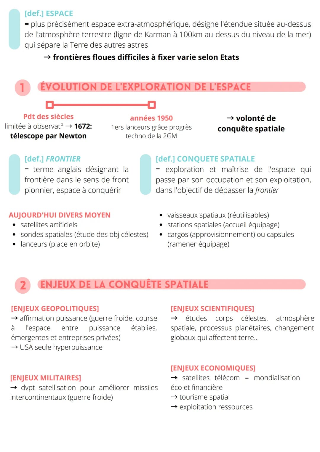 # DE NEW ESPACES DE

THEME 1

# CONQUÊTES

## INTRO:

OCEAN&ESPACE: QUELLES SPÉCIFICITÉS ?

[def.] OEKOUMENE

= terme désignant l'ensemble d
