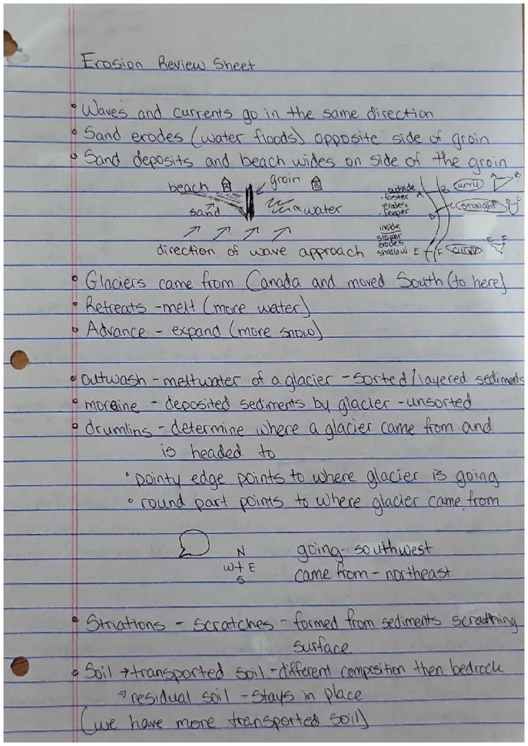 Weathering & Erosion Review Sheet

Physical Weathering- the breakdown of rock into smaller
pieces with NO CHANGE in the chemical composition