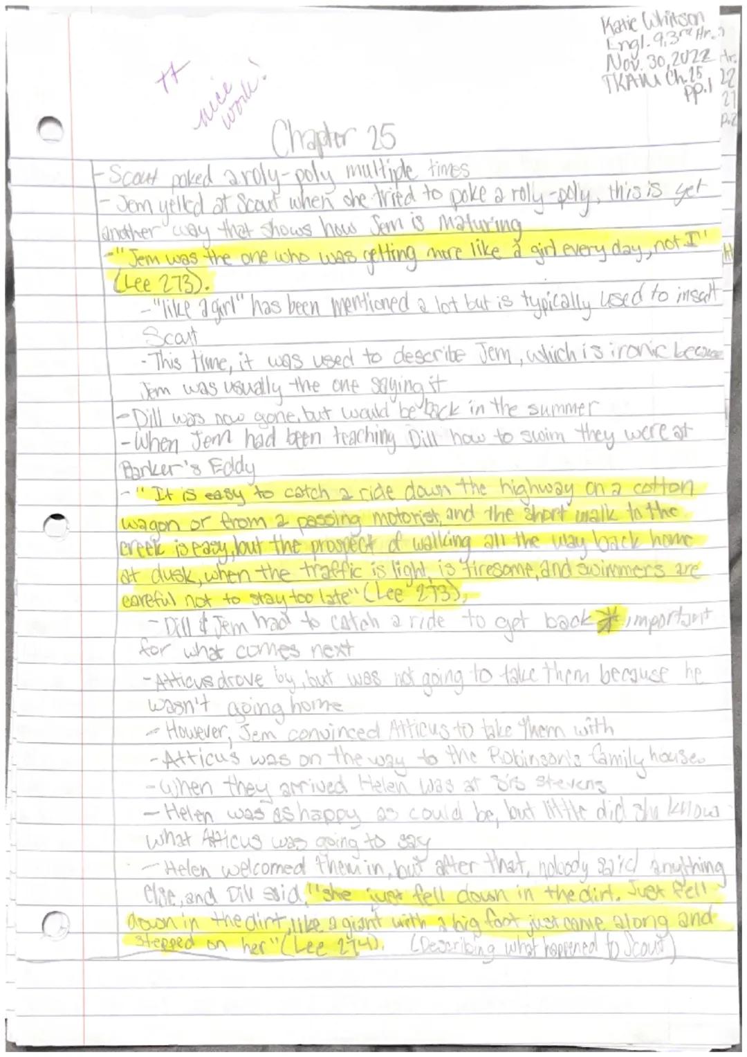 
<p>In Chapter 22, Jem is deeply affected by the outcome of Tom Robinson's trial and believes that the verdict was unfair. This shows how At