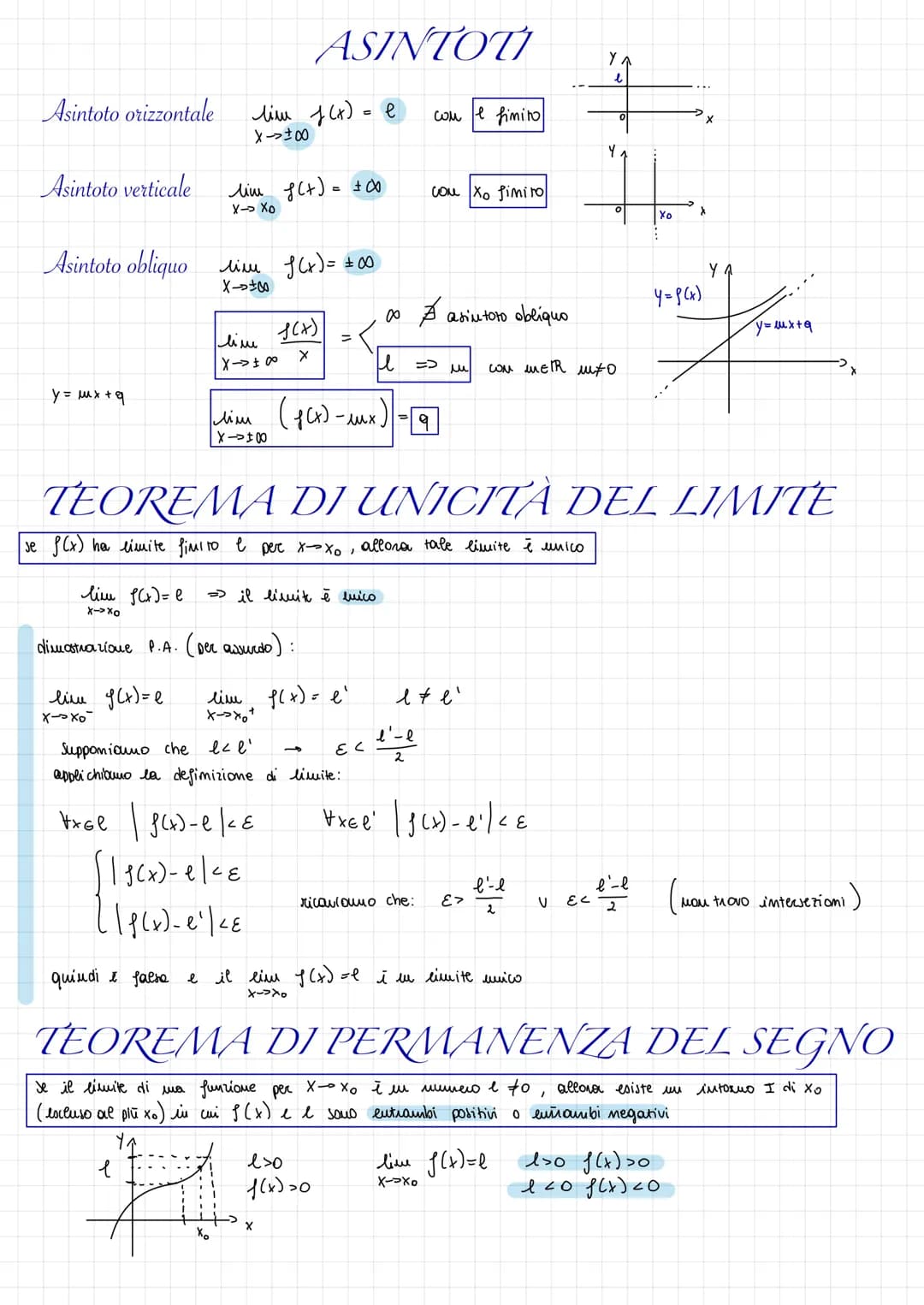 # LIMITI

Intervalli

- CHIUSO $Ia,b]$ $a \le x \le b$

- APERTO $(a, b)$ $a< x < b$

- CHIUSO SX, APERTO DX $Ia, b)$ $a \le x < b$

- APERT