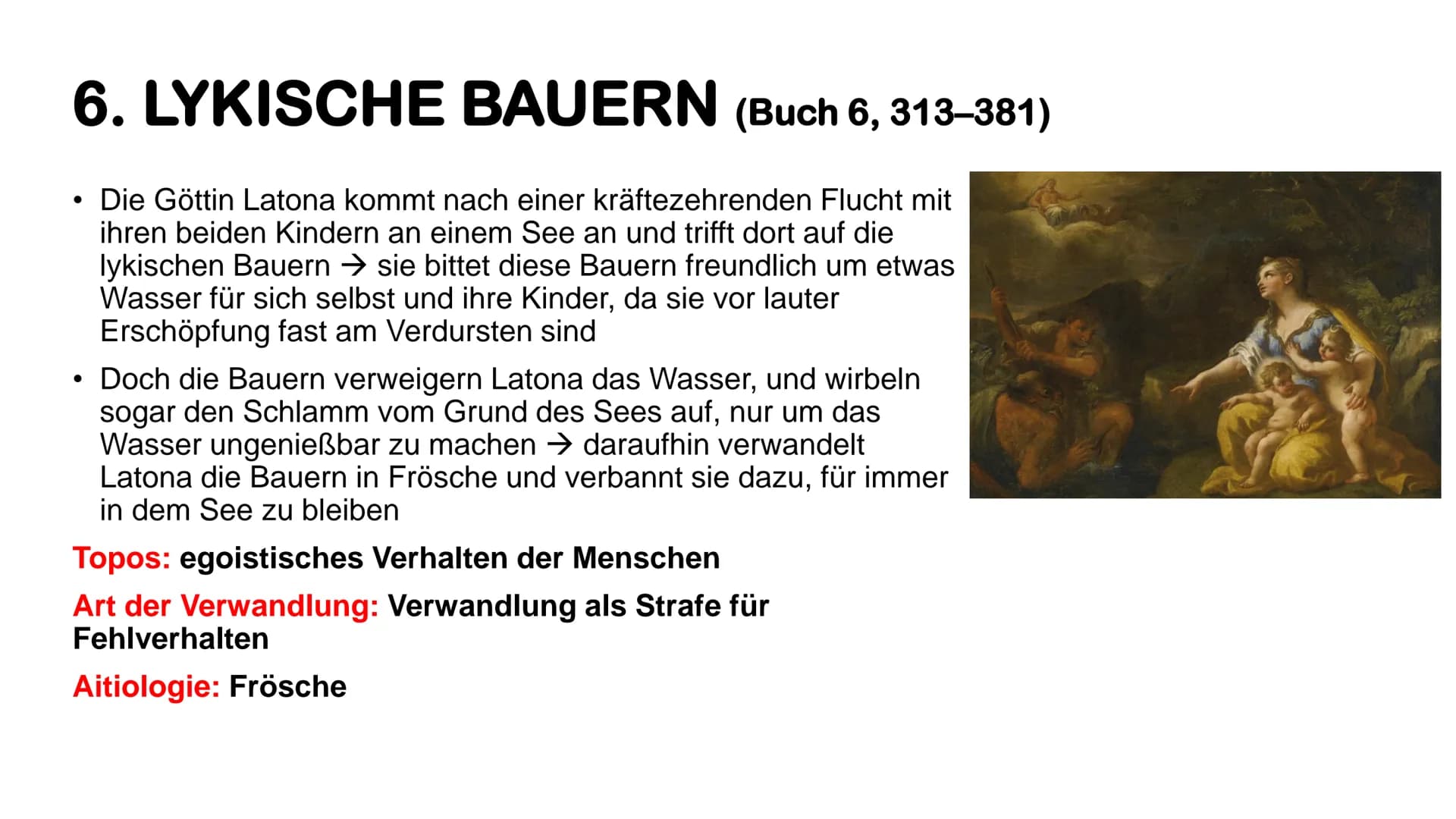 # Überblick zu ein paar

ausgewählten

Metamorphosen (von Ovid) # DEFINITION WICHTIGER BEGRIFFE

*   Aitiologie
= eine Erzählung, die den Ur