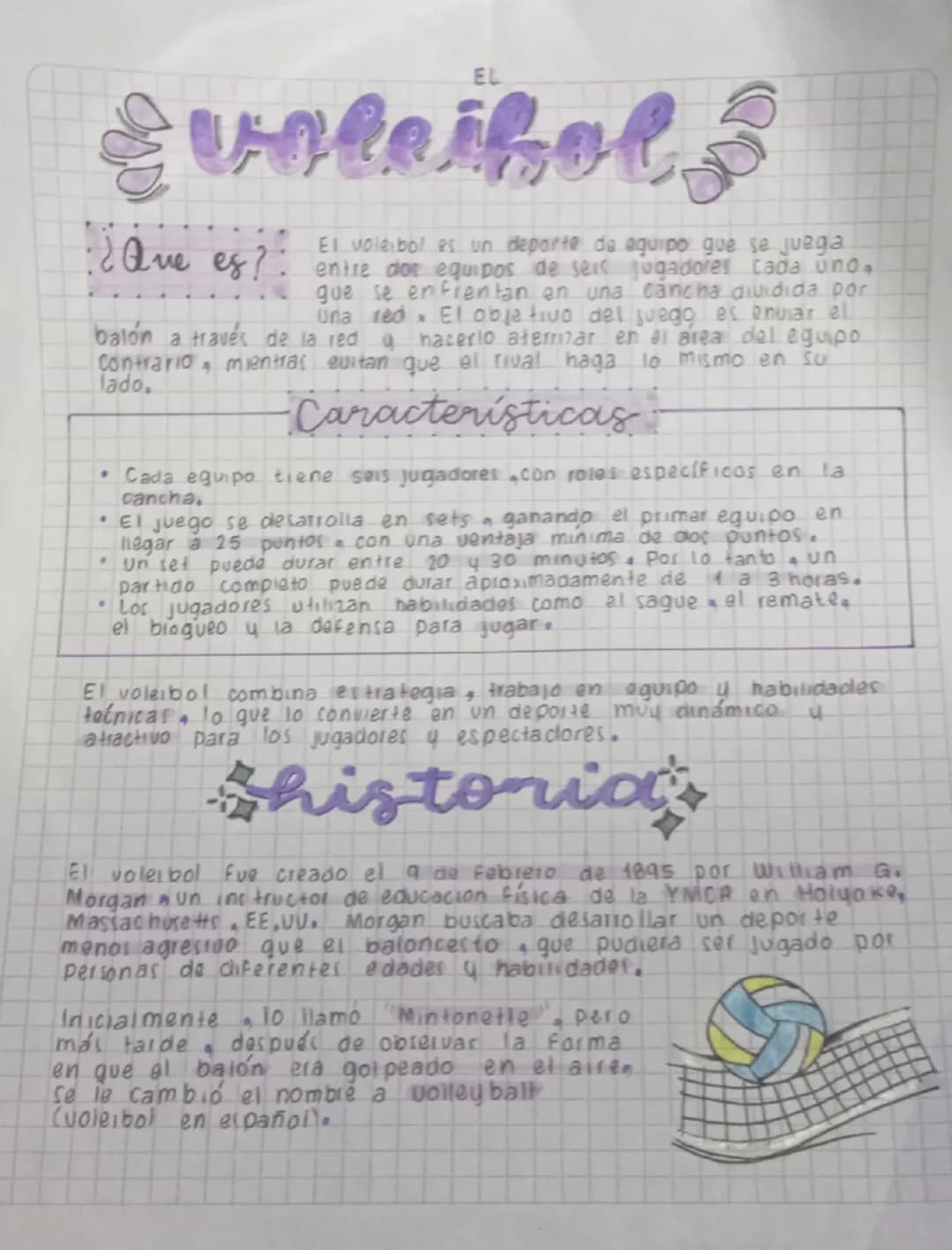 # EL

# Evoleibol

¿Que es?

El voleibol es un departe da equipo que se juega
entre dos equipos de seis jugadores cada uno,
que se enfrentan