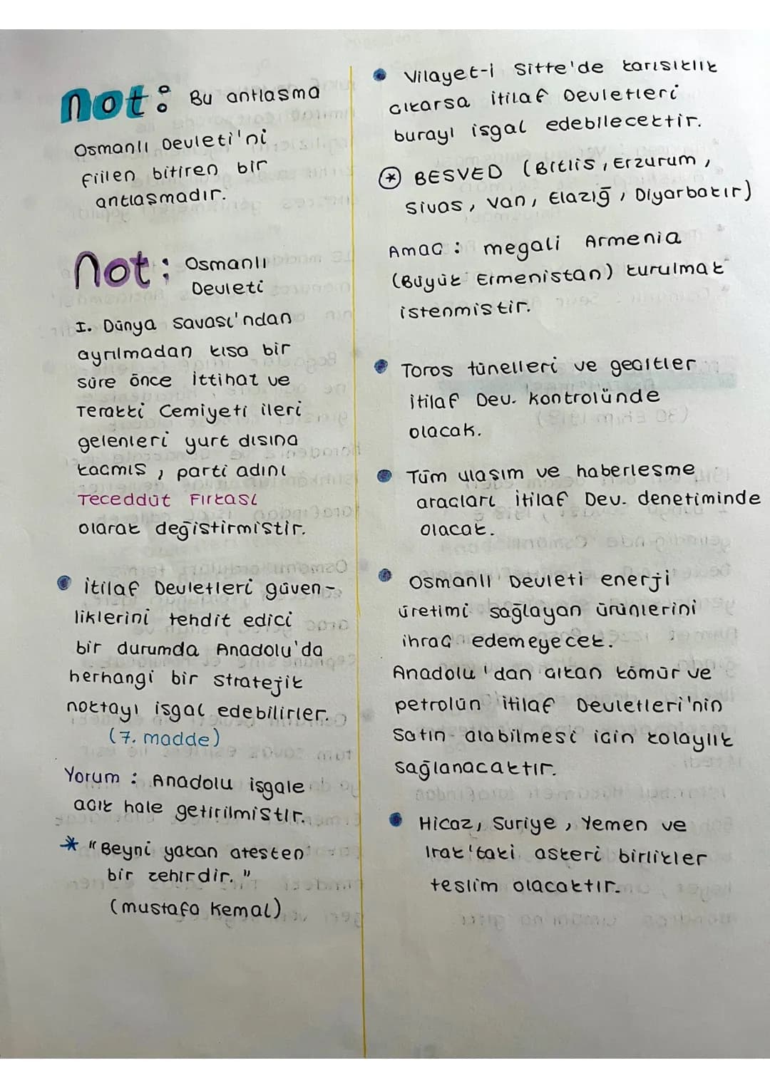 7) Polonya Devleti Almanya'
dan ayrılarak kurulacak.
8) Belçika'yo tam bağımsız-
lik verilecek.
9) Alsas Coren Fransa'ya
bırakılacak.

Not
w