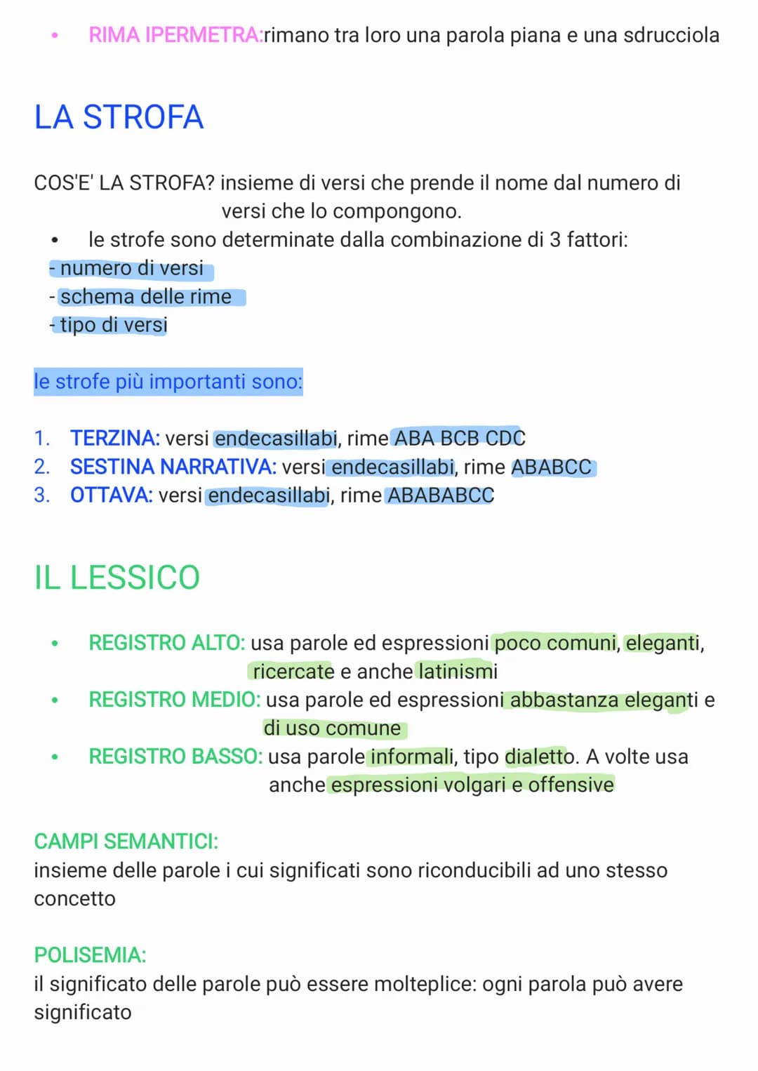 # L'AUTORE E L'IO LIRICO

autore= persona che ha scritto l'opera
io lirico= voce a cui viene affidato il messaggio poetico

# IL VERSO

COS'