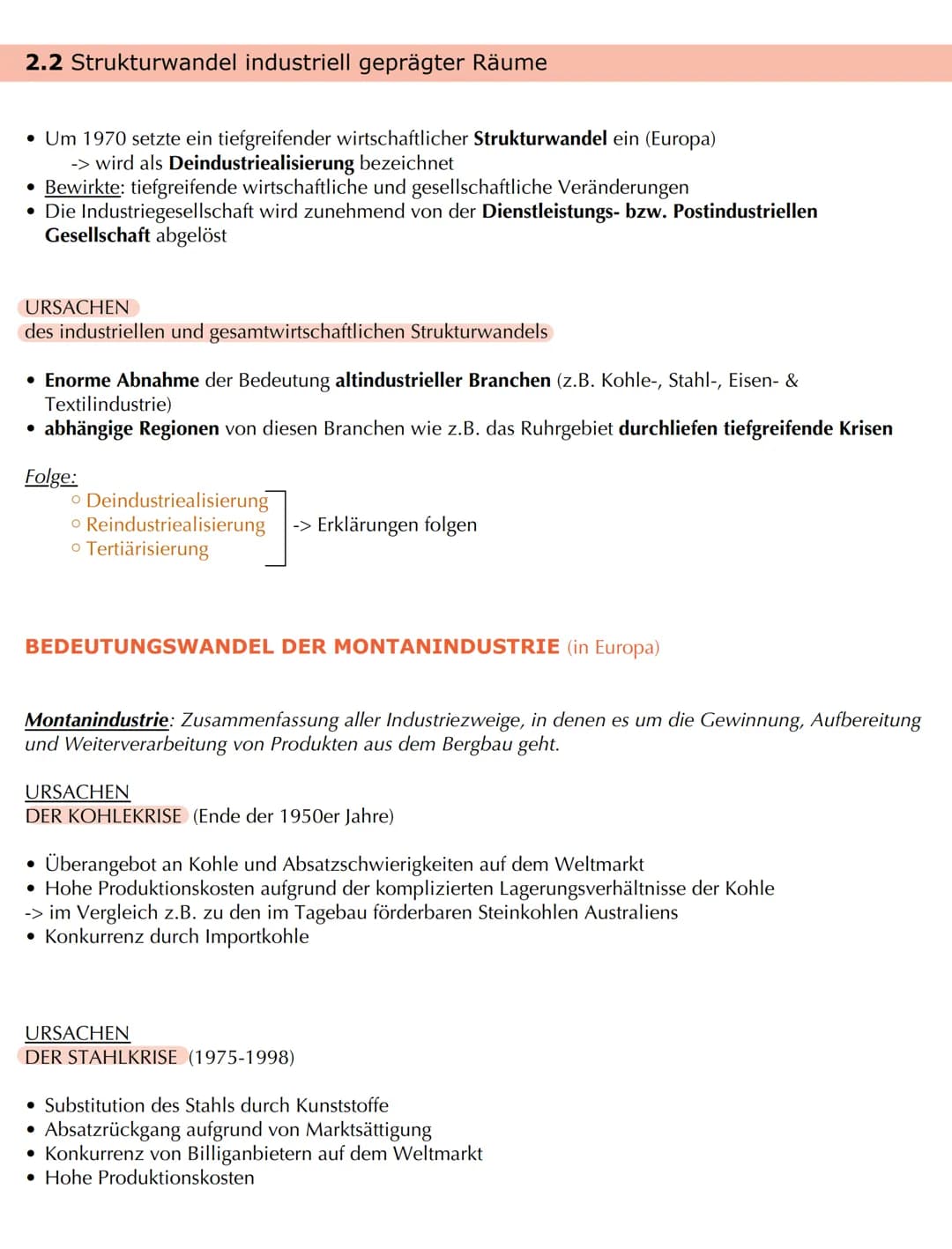 # Bedeutungswandel von Standortfaktoren

2) Entstehung und Strukturwandel industriell geprägter Räume

2.1 Hauptphasen der industruiellen En