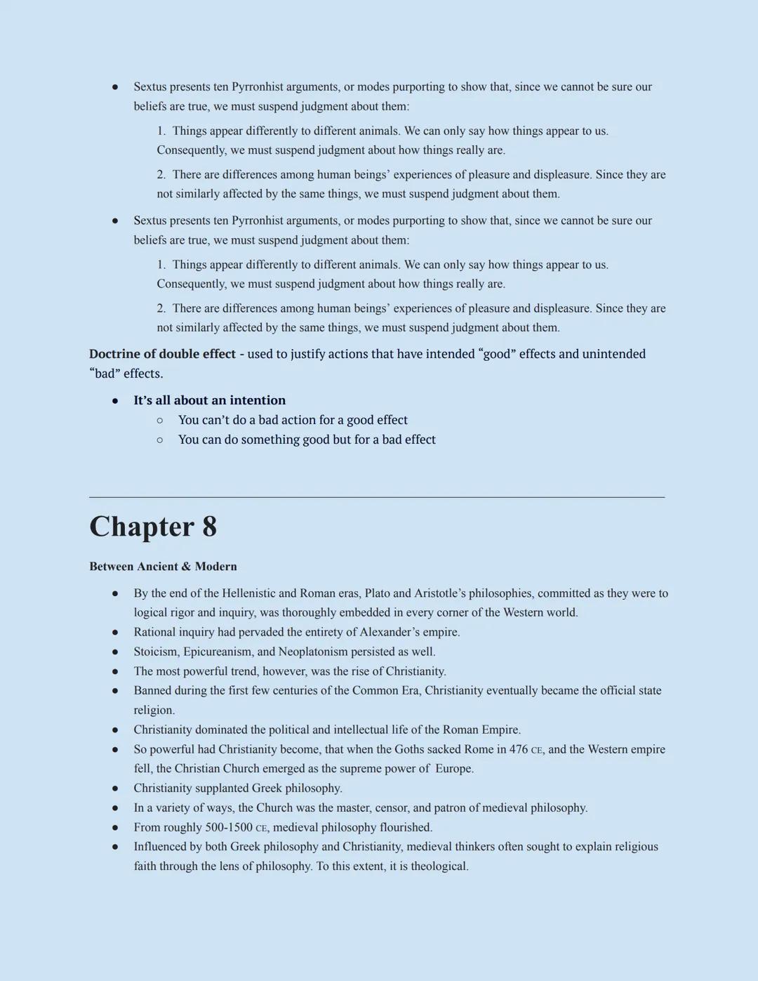 # Intro To Philosophy

## Chapter 6

Eurocentrism - Focusing on European culture or history to the exclusion of a wider view of the
world; i