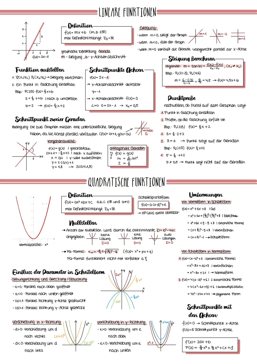 # LINEARE FUNKTIONEN

foo=2x-1

-Definition-

f(x)=mx+b (m.b ETR)

max Definitions menge Df=TR

graphische Darstellung: Gerade

m-Steigung, 