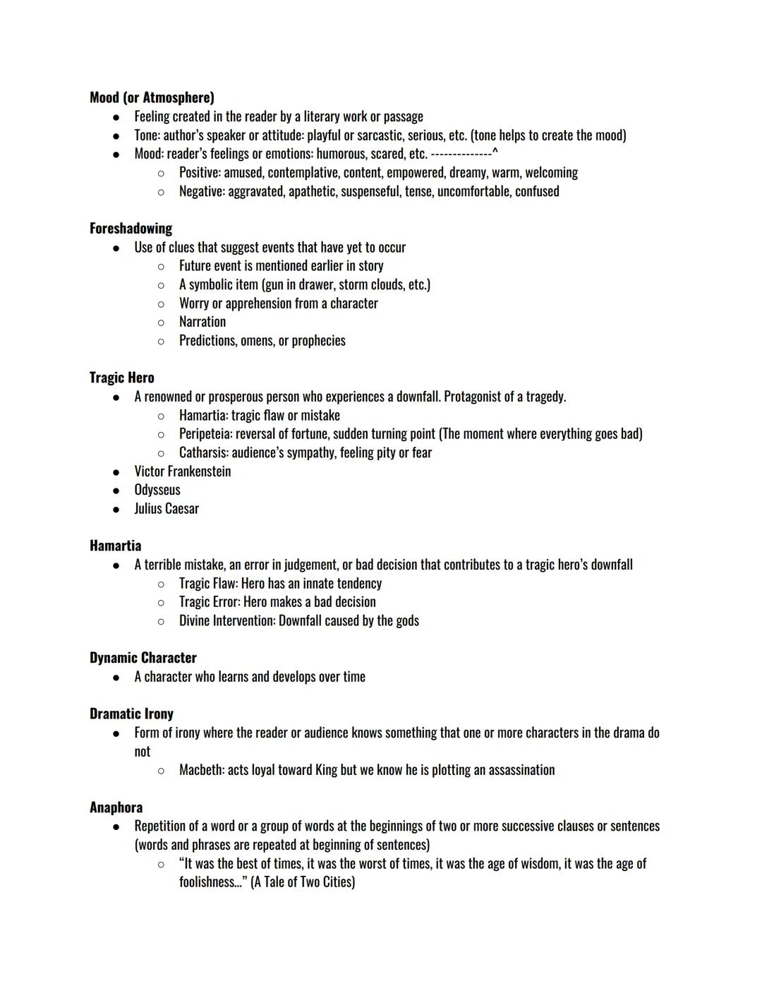 Bella Nesci
World Lit Notes

# Literary Devices
9.16.20

## Theme:
- central message or insight revealed through a literary work
    - Good 