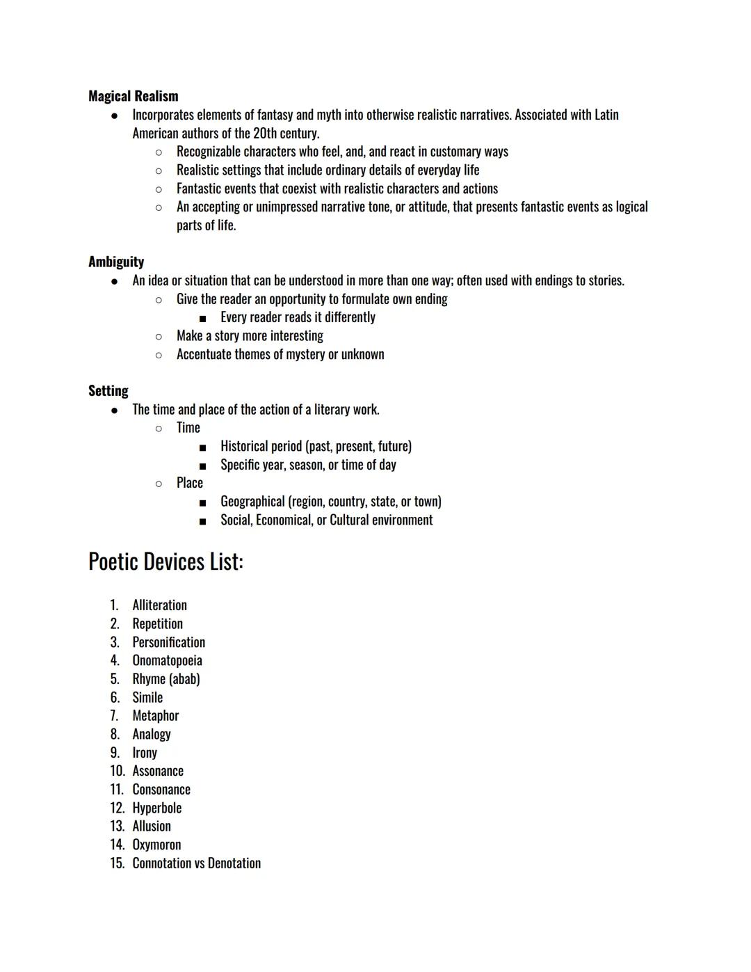 Bella Nesci
World Lit Notes

# Literary Devices
9.16.20

## Theme:
- central message or insight revealed through a literary work
    - Good 