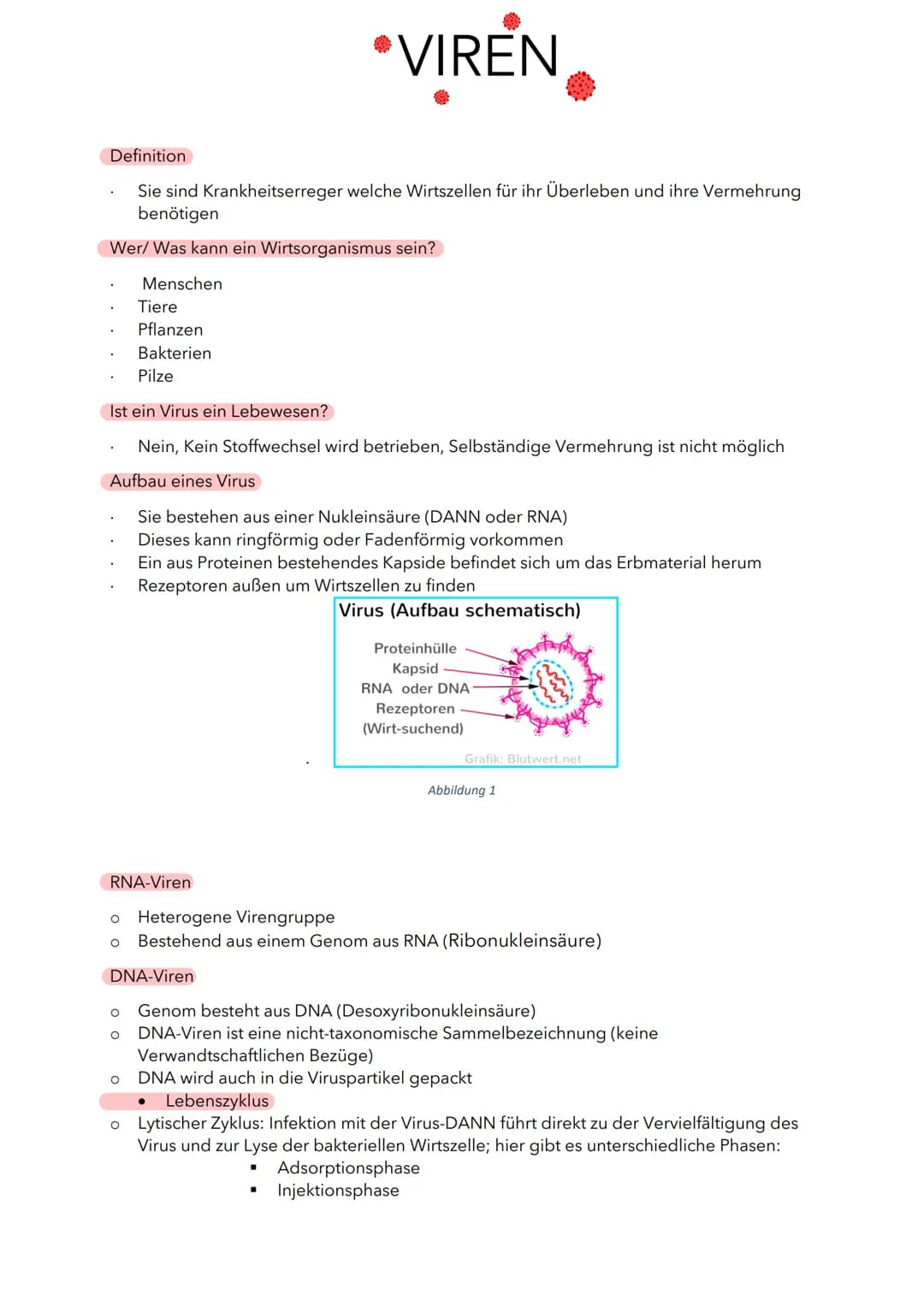 # VIREN

Definition

Sie sind Krankheitserreger welche Wirtszellen für ihr Überleben und ihre Vermehrung
benötigen

Wer/Was kann ein Wirtsor